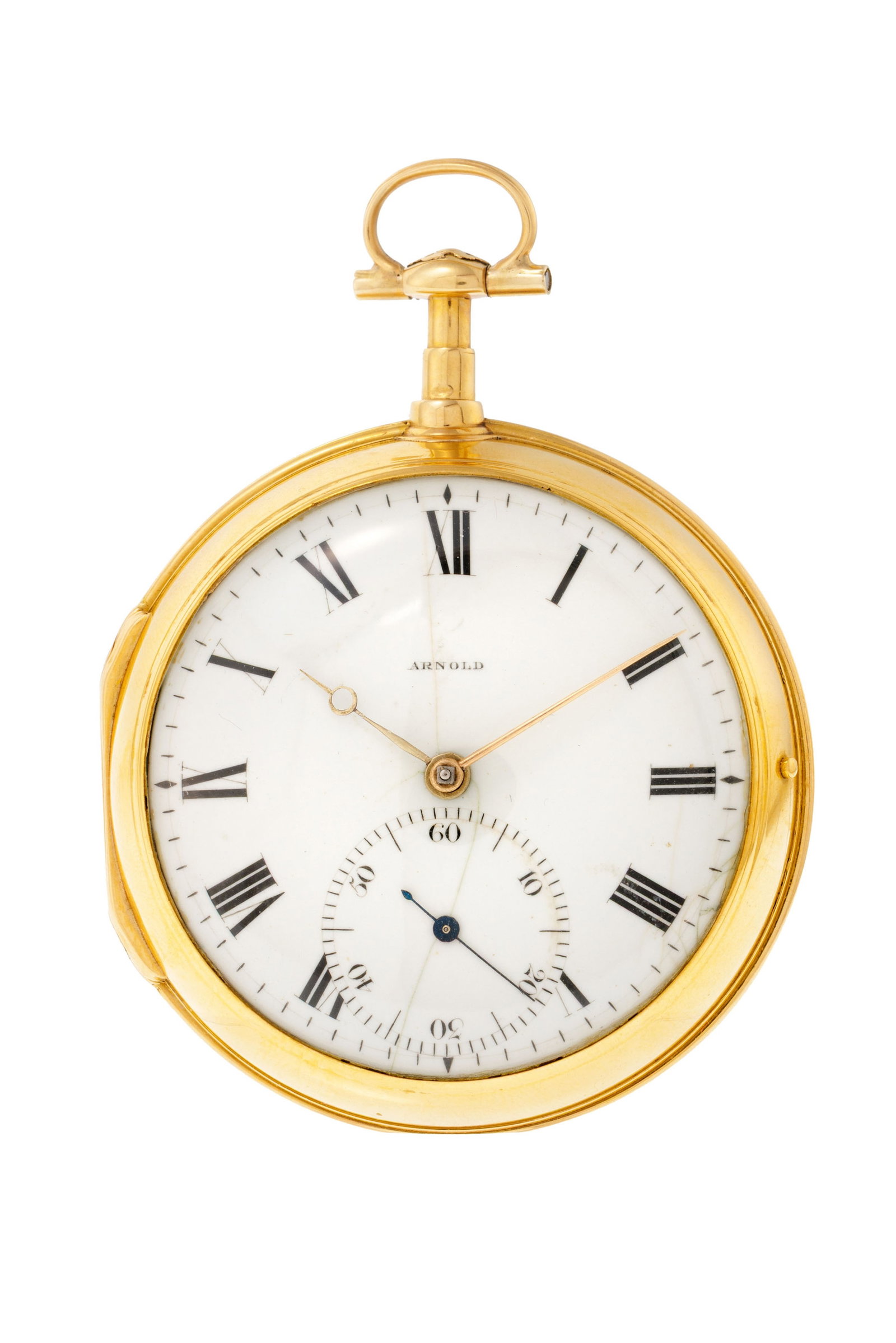 John Arnold & Son London, montre de poche petite seconde à coq en or 750, fin XVIIIe s. Mouv: John Arnold & Son London, montre de poche petite seconde à coq en or 750, fin XVIIIe s. Mouvement: mécanique, n°136/437 Boîtier: diam. 51 mm Complication: compteur subsidiaire