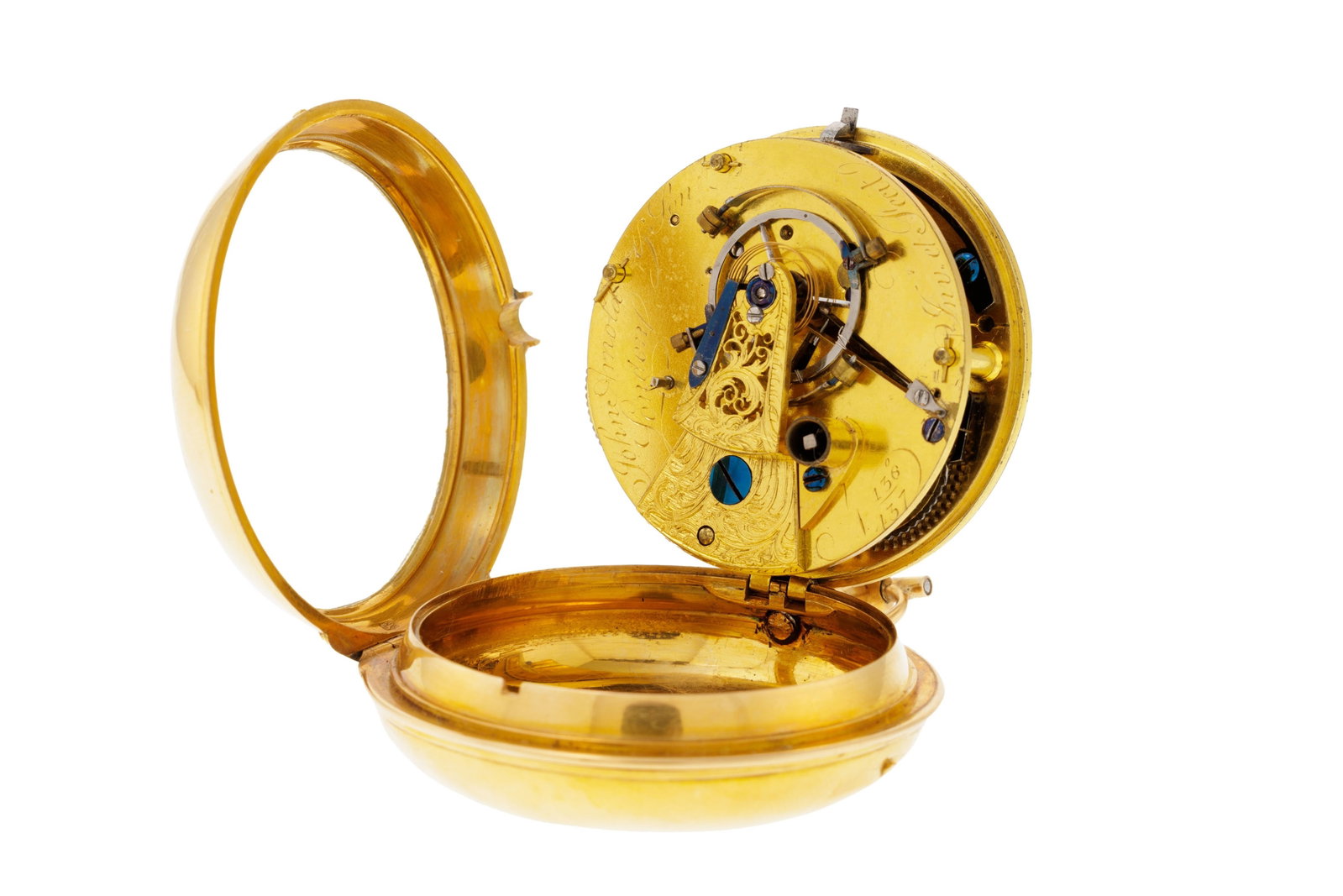 John Arnold & Son London, montre de poche petite seconde à coq en or 750, fin XVIIIe s. Mouv - 4