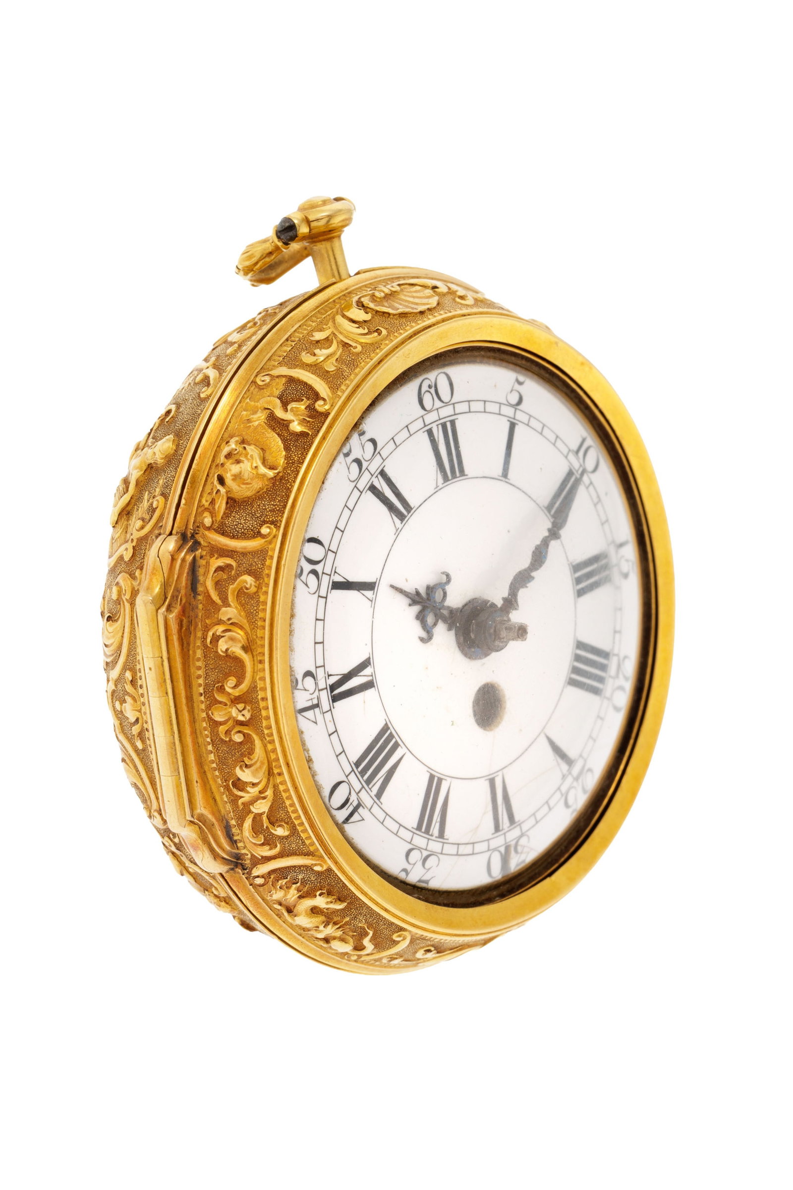 Andries Vermeulen Amsterdam, montre de poche à coq en or avec indication de la date avec son bo - 4