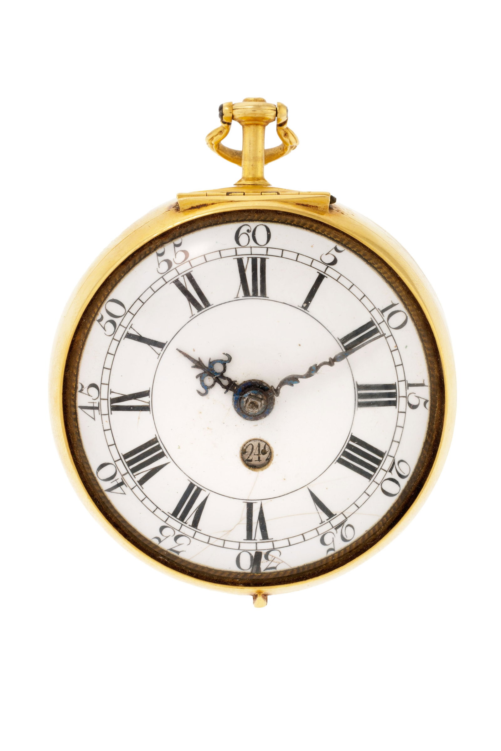 Andries Vermeulen Amsterdam, montre de poche à coq en or avec indication de la date avec son bo - 6