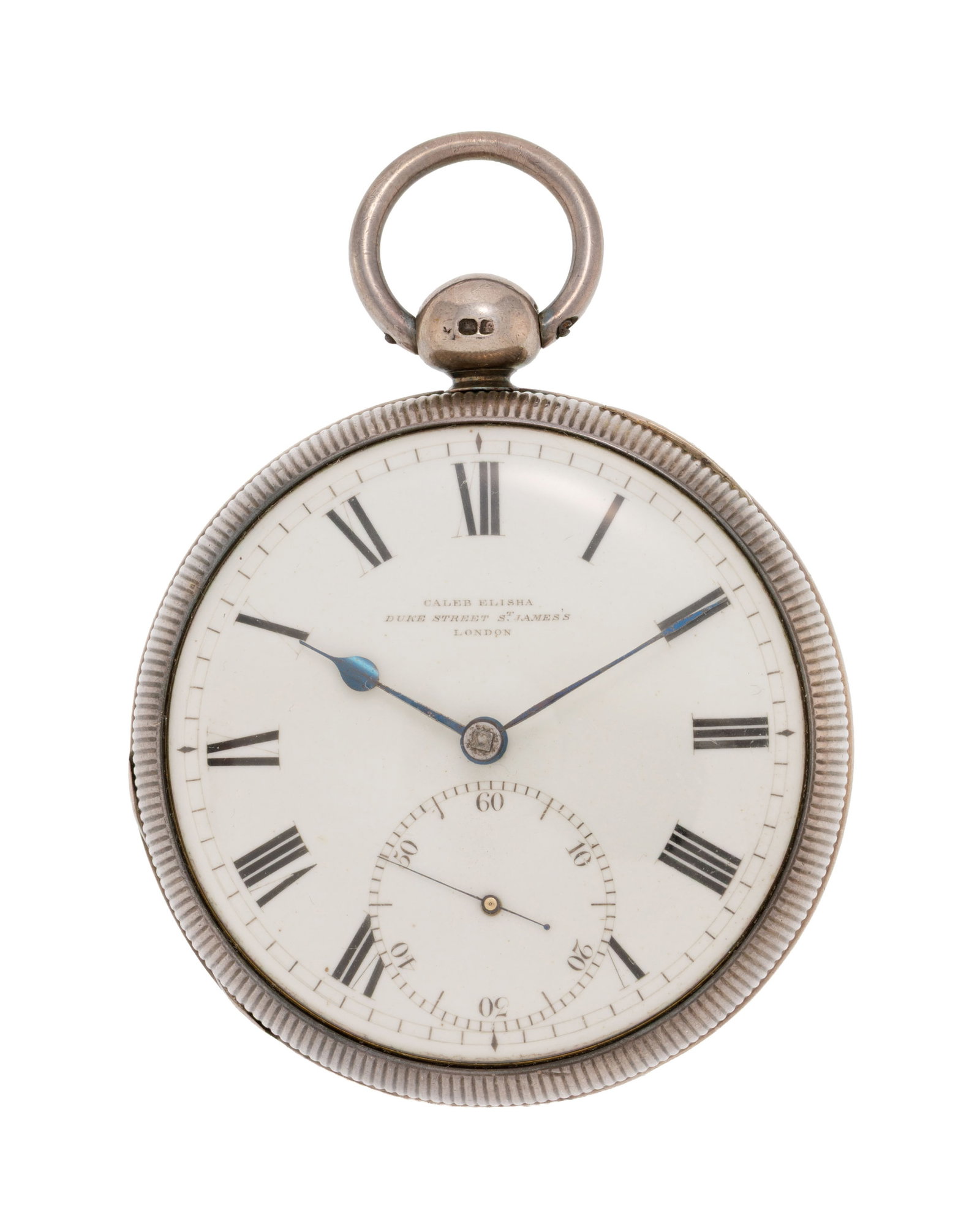 Caleb Elisha London, montre de poche petite seconde en argent guilloché, 1820-1850 Mouvement:: Caleb Elisha London, montre de poche petite seconde en argent guilloché, 1820-1850 Mouvement: mécanique, n°367 Boîtier: n°367, diam. 59 mm Complication: compteur subsidiaire