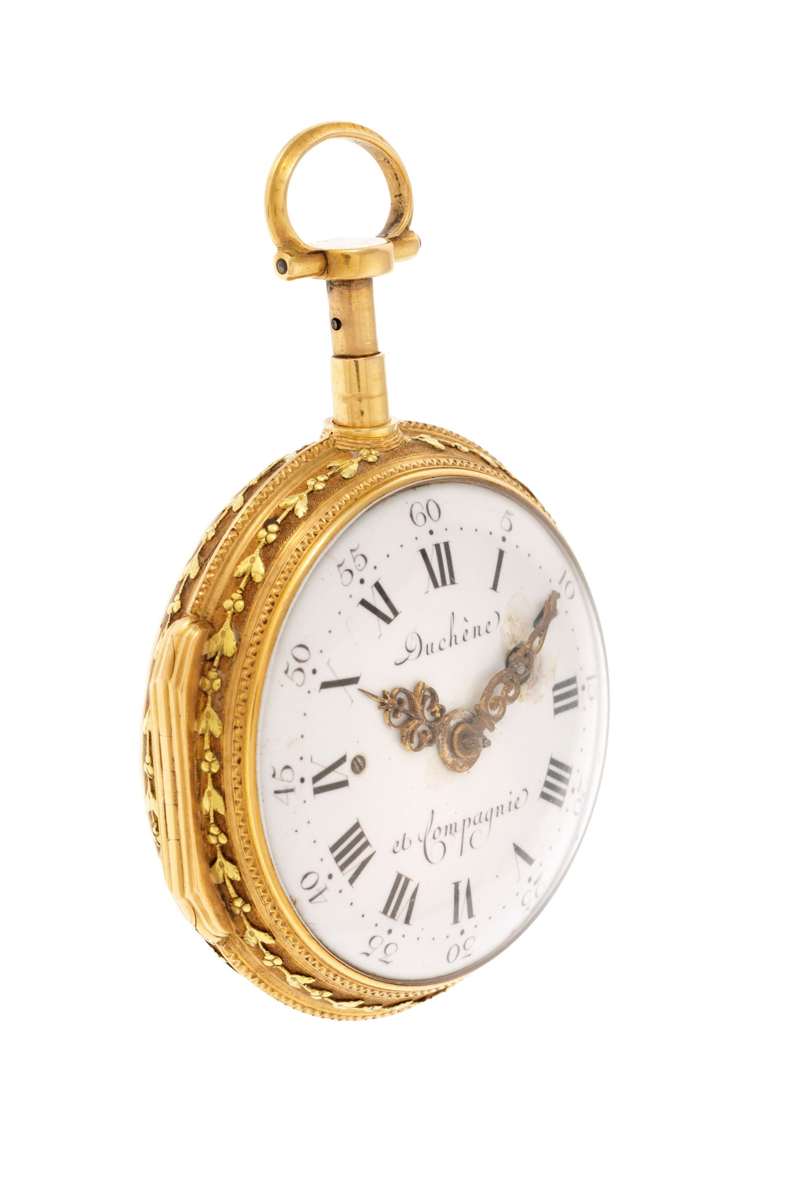 Duchène et Compagnie, montre de poche à coq 3 ors 750 à répétition orné - 2