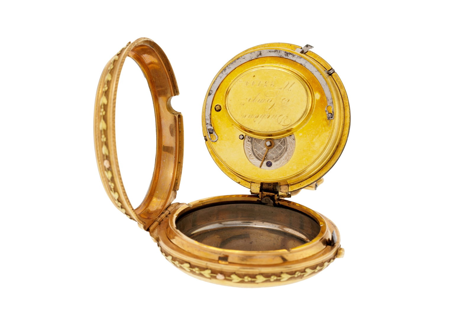 Duchène et Compagnie, montre de poche à coq 3 ors 750 à répétition orné - 4