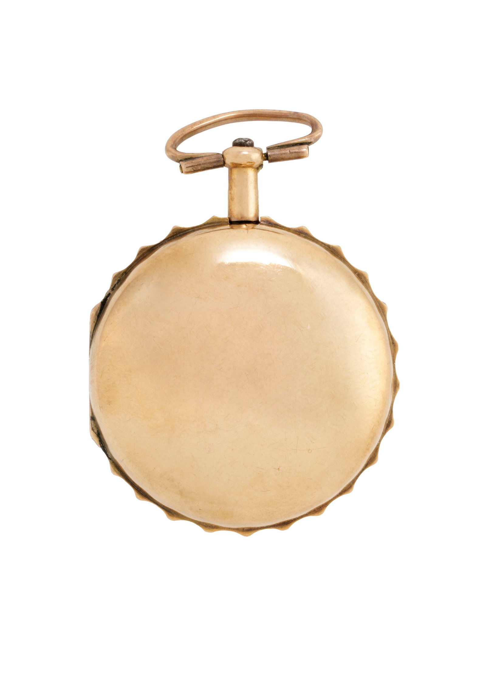 Dupont à Genève, montre de poche en or rose 585 avec balancier à l'avant, début  - 2