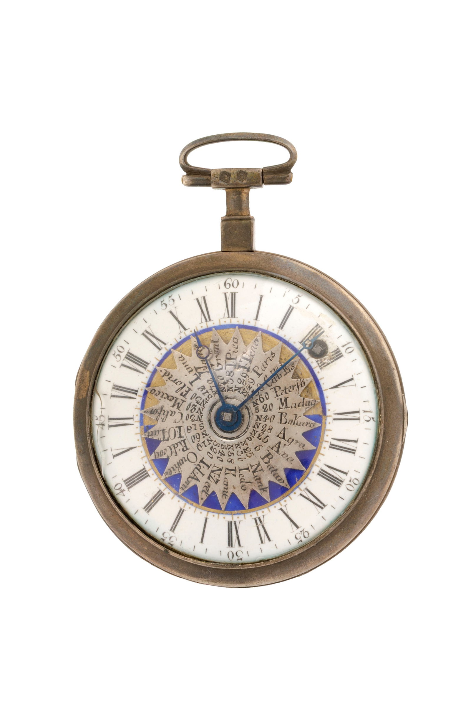 Franz Antoine Wolf à Vienne, montre de poche en argent avec indication de l'heure universelle,  - 2
