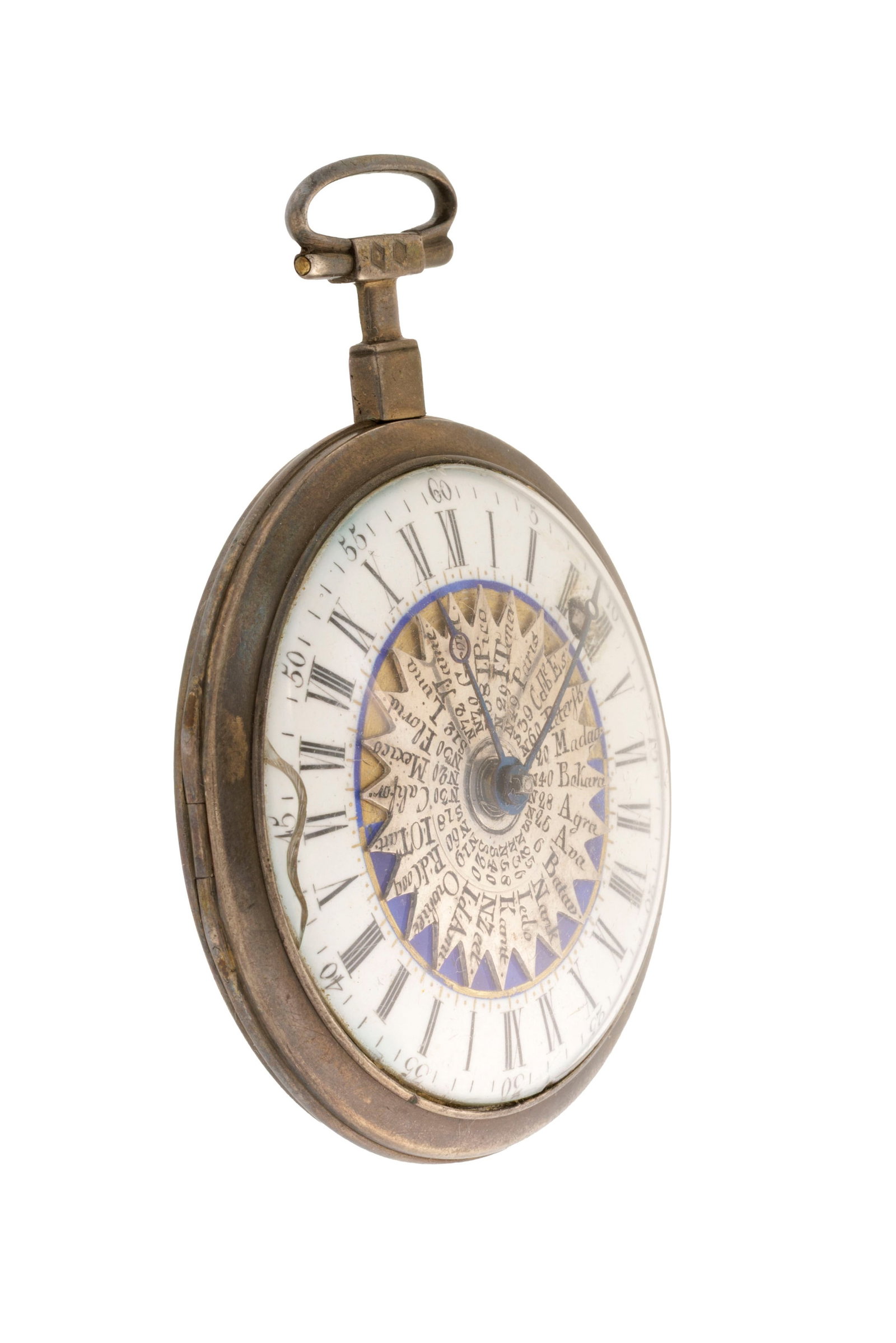 Franz Antoine Wolf à Vienne, montre de poche en argent avec indication de l'heure universelle,  - 4