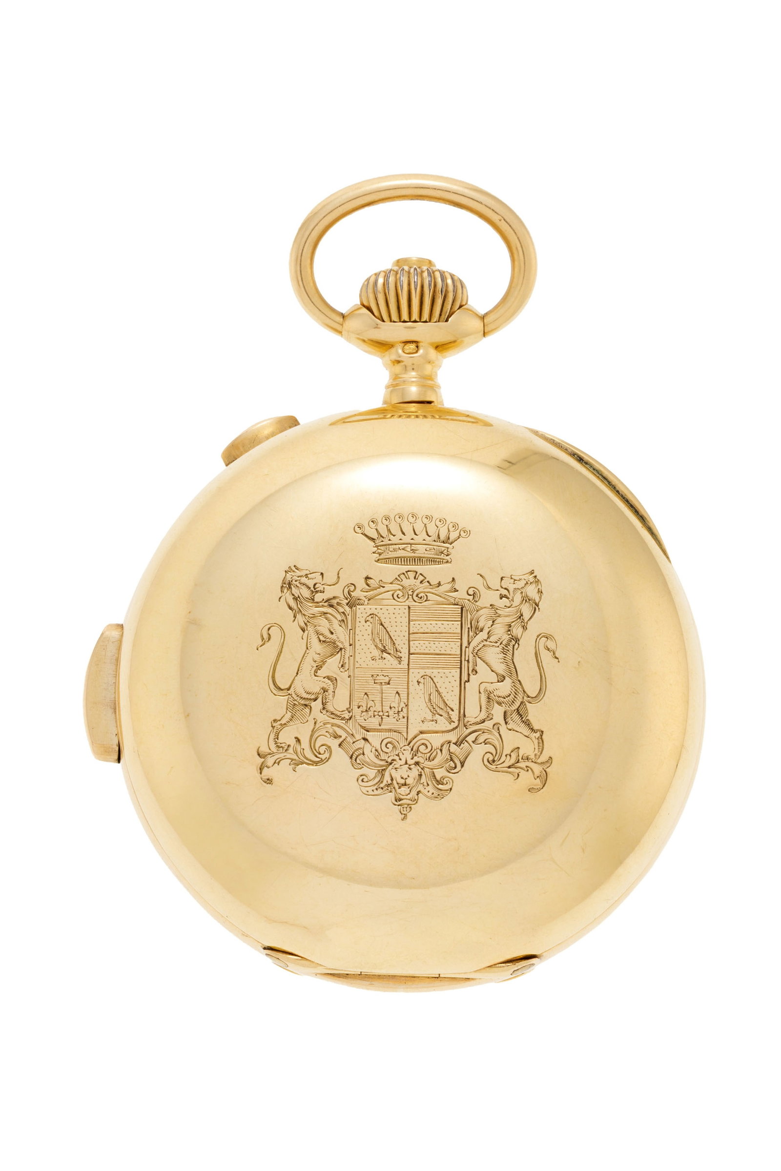 Montre de poche chronographe savonnette en or 750 à répétition, début XXe s. M - 4