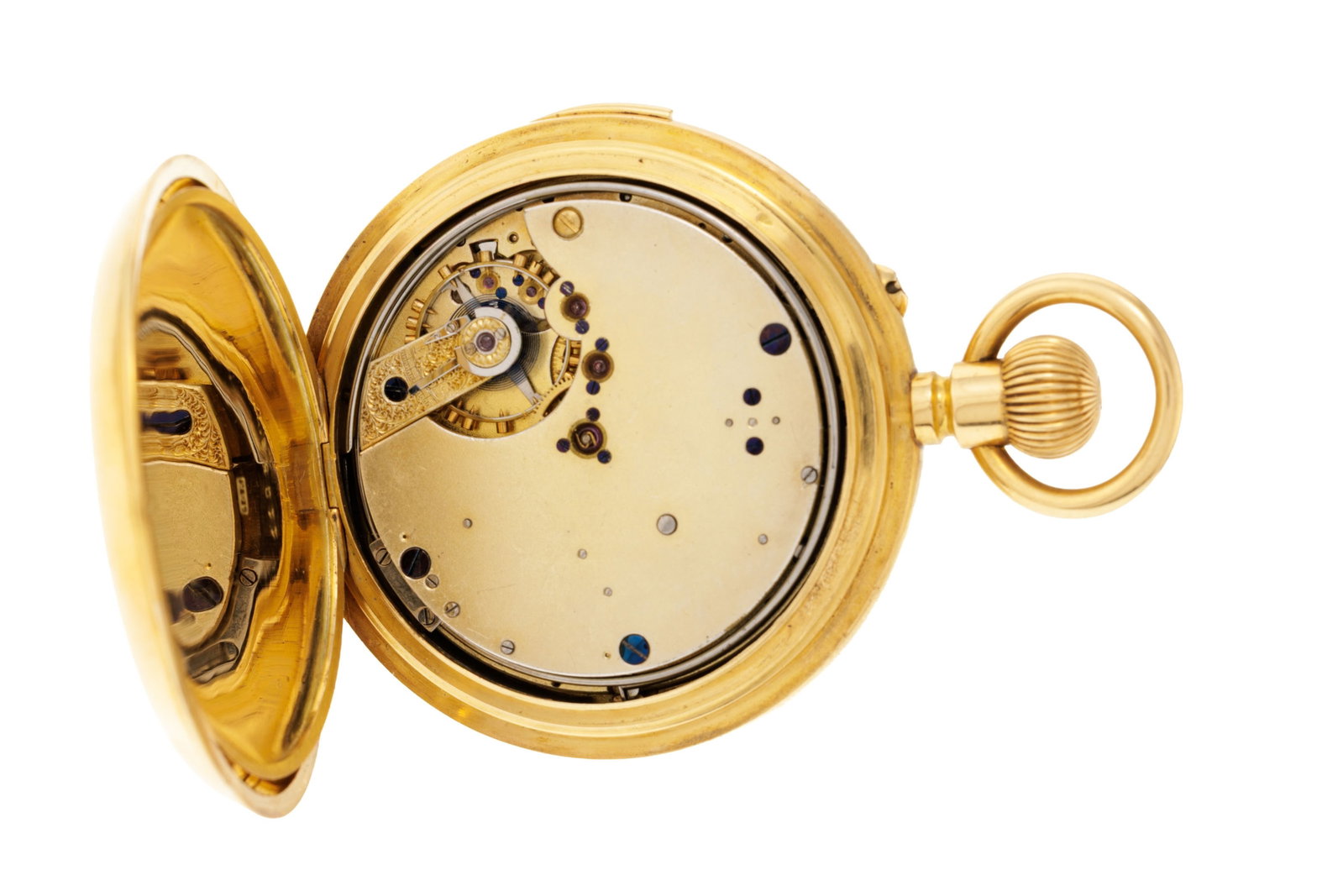Montre de poche savonnette en or 750 à répétition avec calendrier perpétuel et p - 5