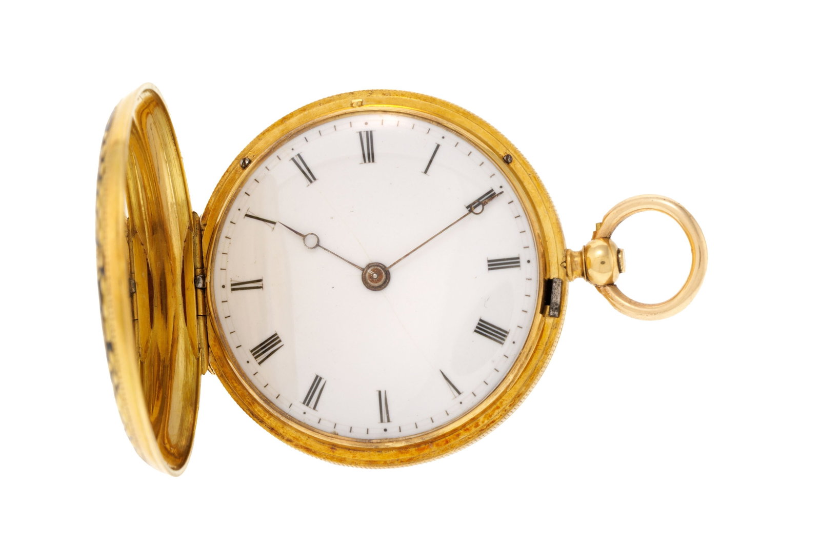 Robert Roskell Liverpool, montre de poche en or 750 et émail polychrome sertie de diamants, XIX (1 of 6)