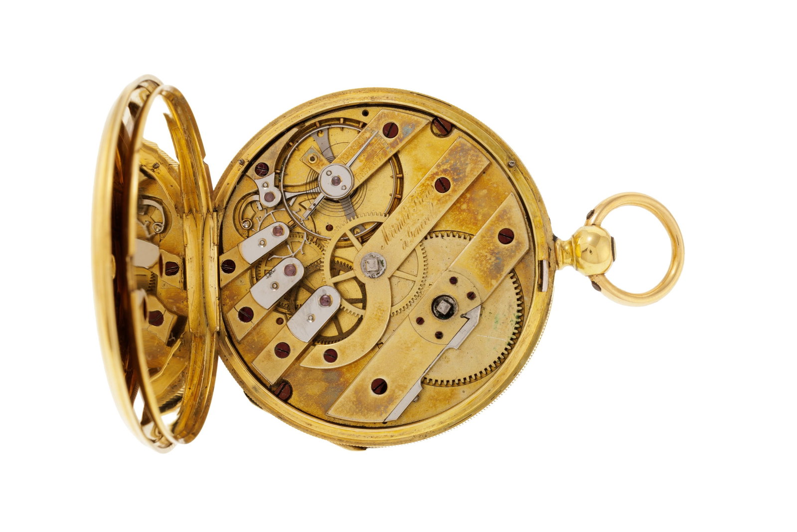 H. Pilicier et Mermod Frères, montre de poche petite seconde en or 750, fin XIXe Mouvement: m - 5