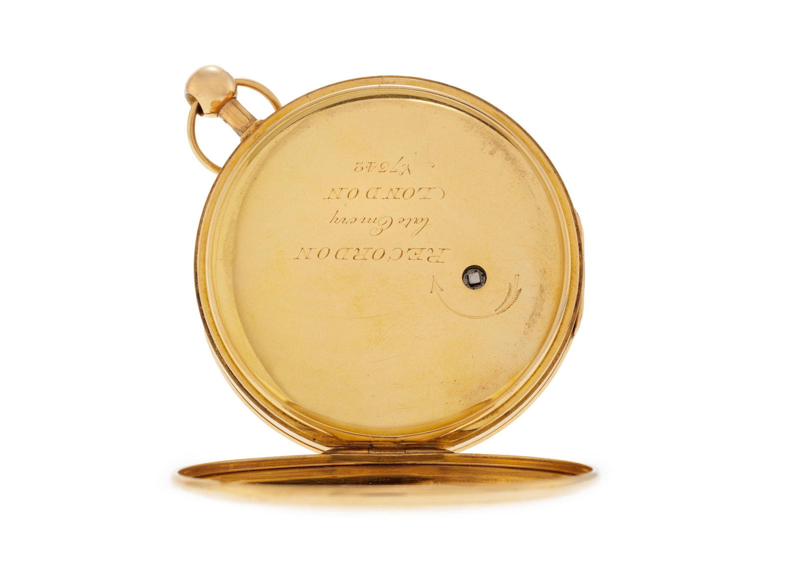 Recordon London, montre de poche en or 750 à répétition, début XIXe s. Mouveme - 5