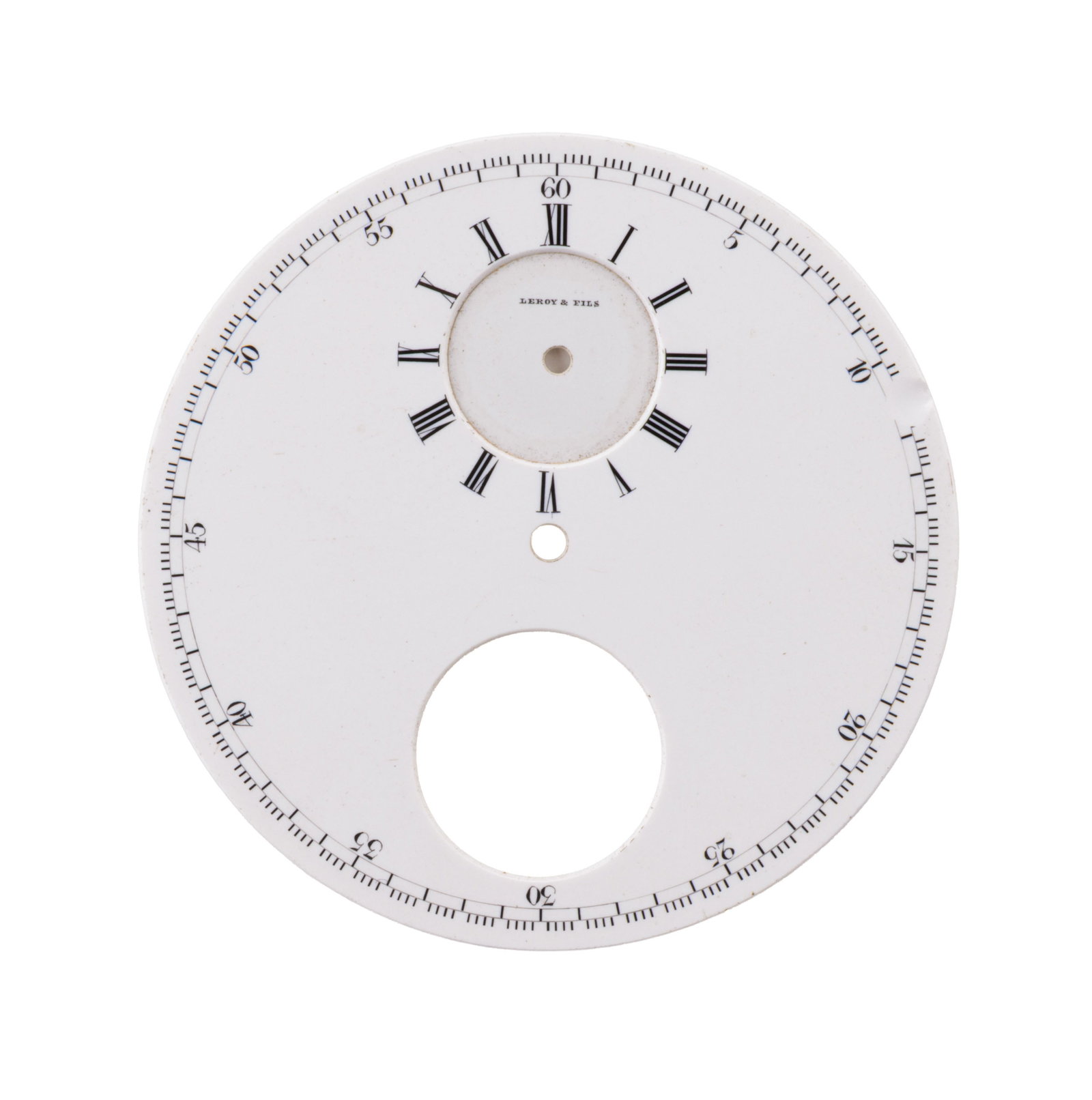 Lot de 6 cadrans de montre de poche en émail blanc comprenant un Breguet, un Breguet & Fils et  - 2