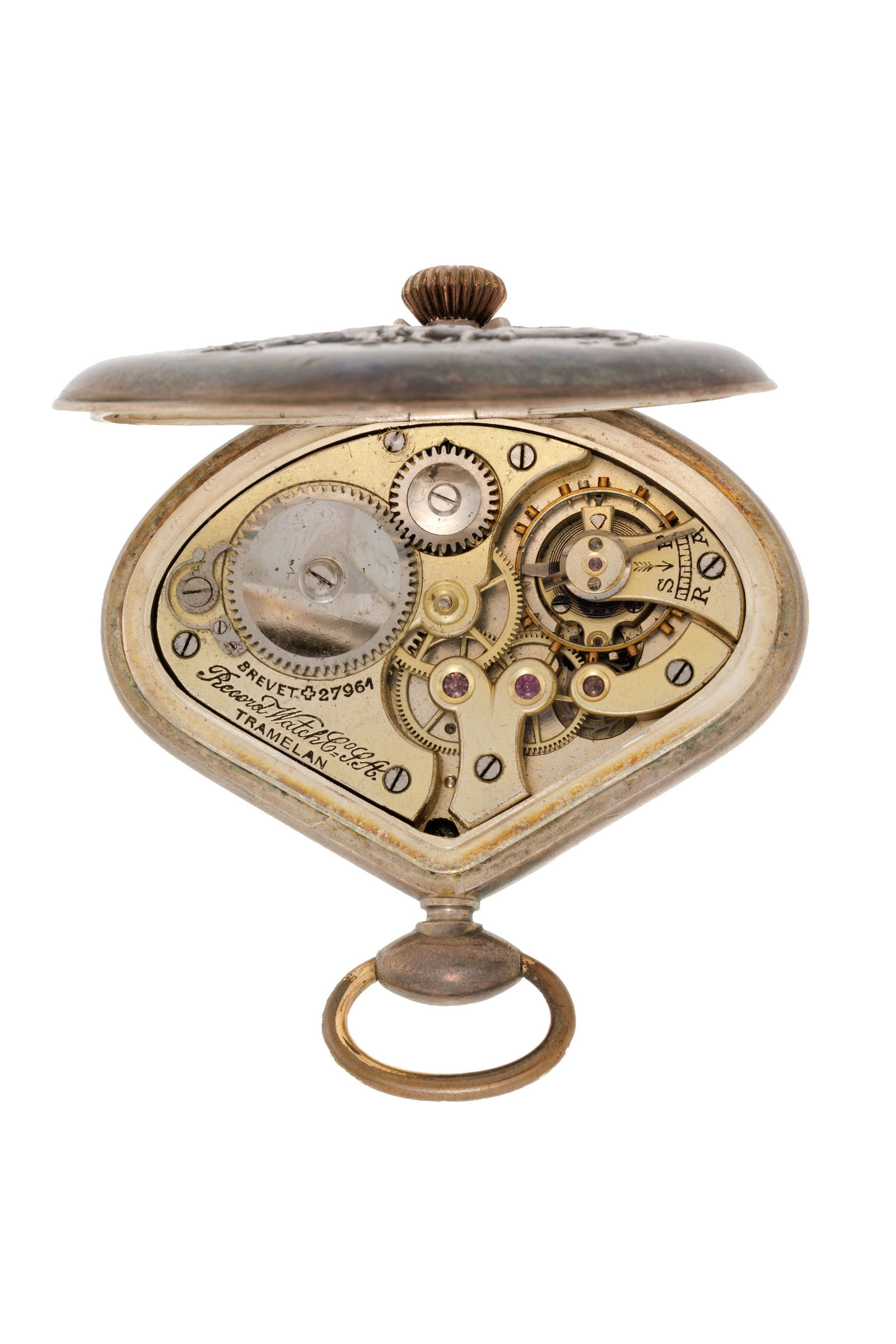 Sector Watch et Record Watch, Brevet n°27961, montre de poche en argent décorée de ch - 4