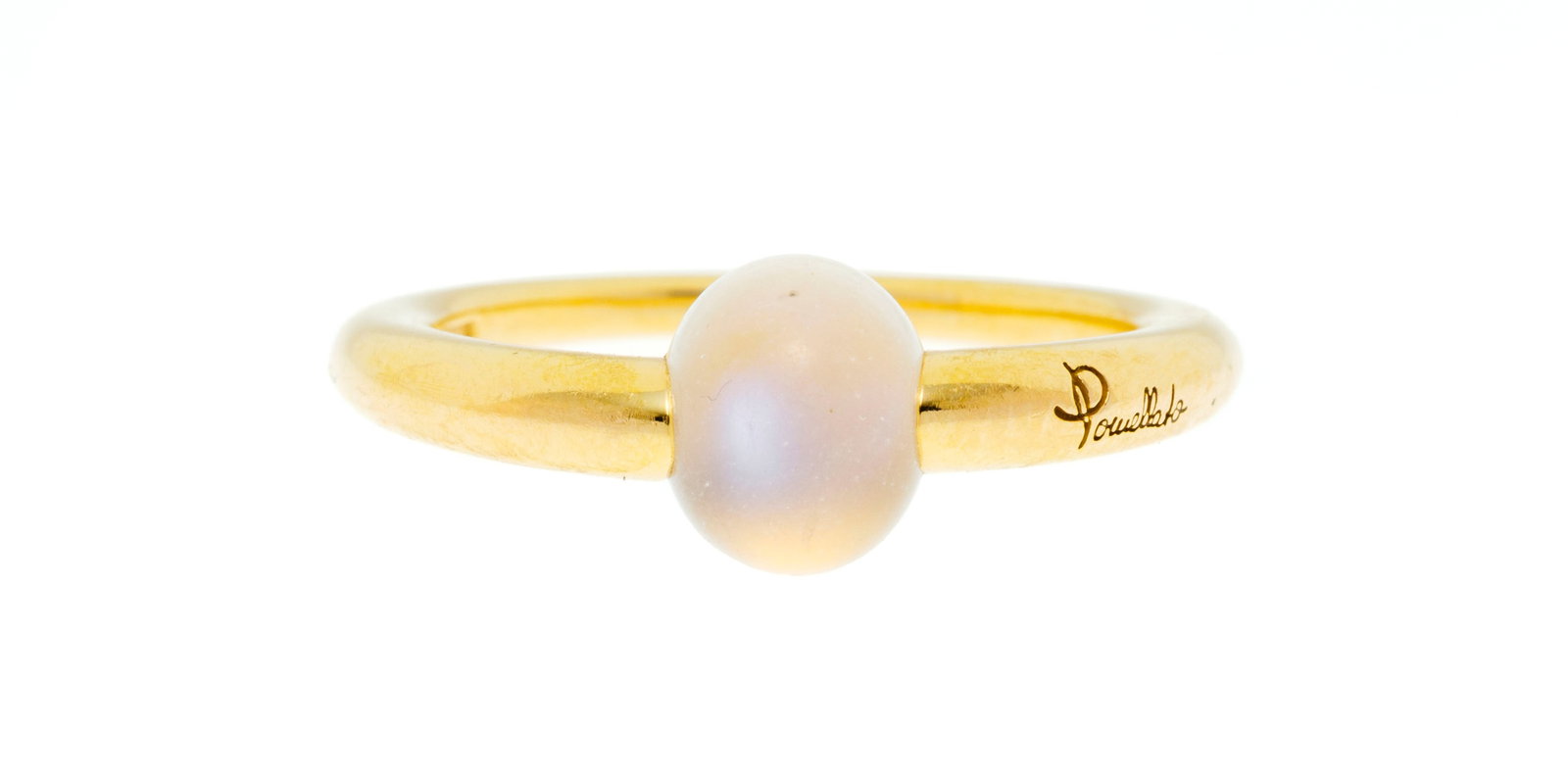 Pomelatto, M'ama non M'ama, bague en or rose 750 sertie d'un cabochon de pierre de lune, signée: Pomelatto, M'ama non M'ama, bague en or rose 750 sertie d'un cabochon de pierre de lune, signée, doigt 48-8, boîte Condition Bon état de conservation général. Présence
