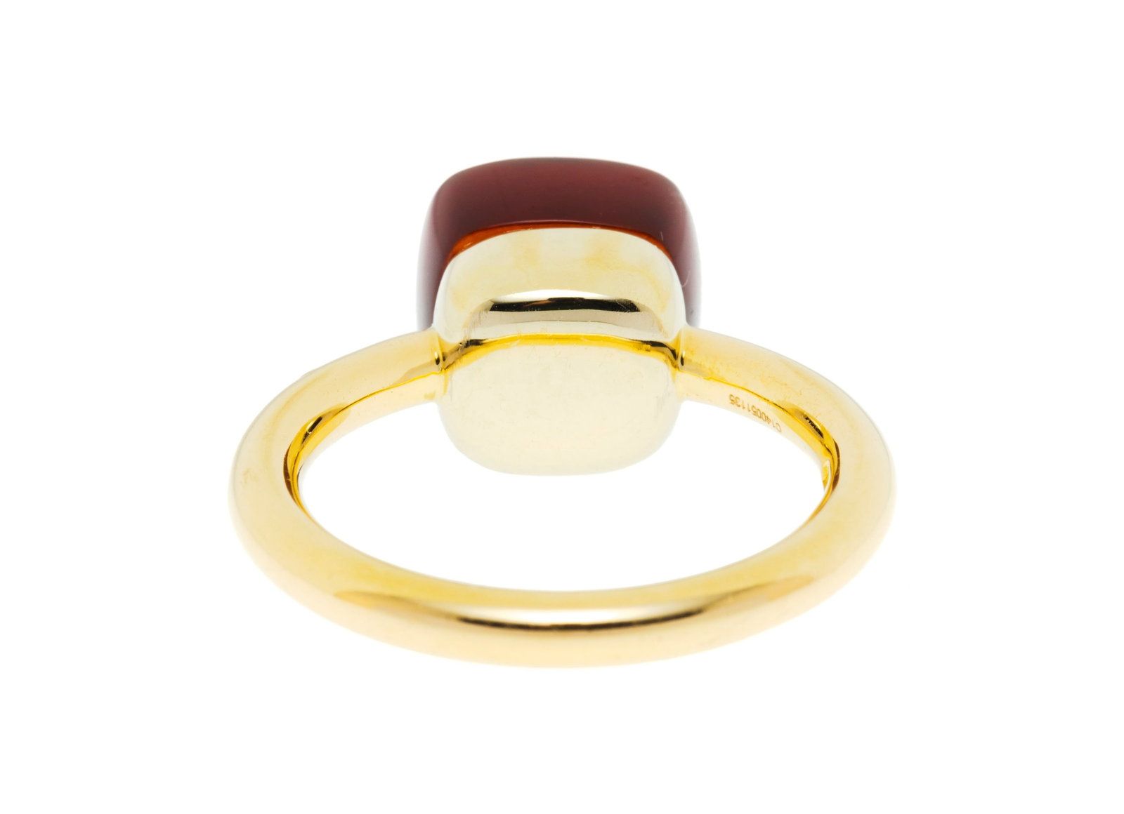 Pomellato, Nudo, bague or 750 sertie d'un grenat facetté, signée, doigt 56-16, 8g - 3
