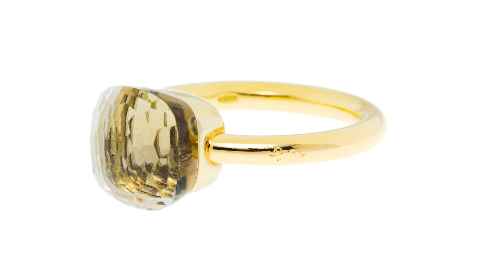 Pomellato, Nudo, bague or 750 sertie d'une topaze incolore facettée, signée, doigt 56-16,  - 2
