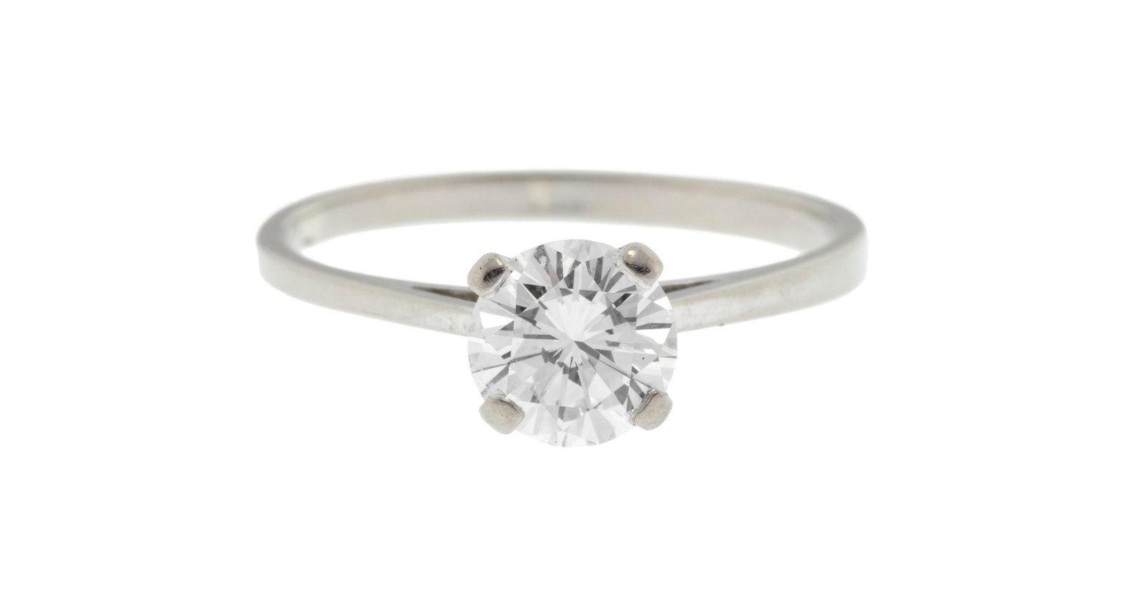 Gübelin, solitaire en or gris 750 serti d'un diamant taille brillant (env. 0.7 ct), doigt 50-10: Gübelin, solitaire en or gris 750 serti d'un diamant taille brillant (env. 0.7 ct), doigt 50-10 Condition Monture: Bon état de conservation général. Présence de nombreuses