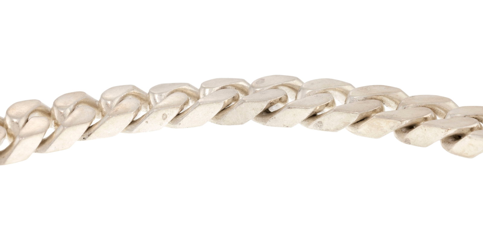 Hermès, bracelet ceinture en argent à maille gourmette, poinçon de maître Emile  - 3