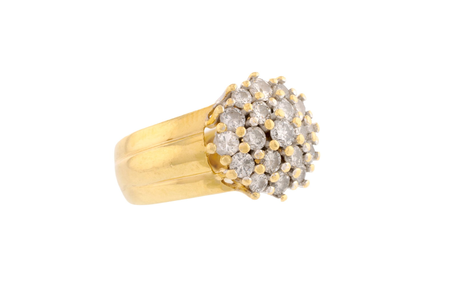 Bague 2 ors 750 sertie de diamants taille brillant, doigt 49-9, 6g - 2