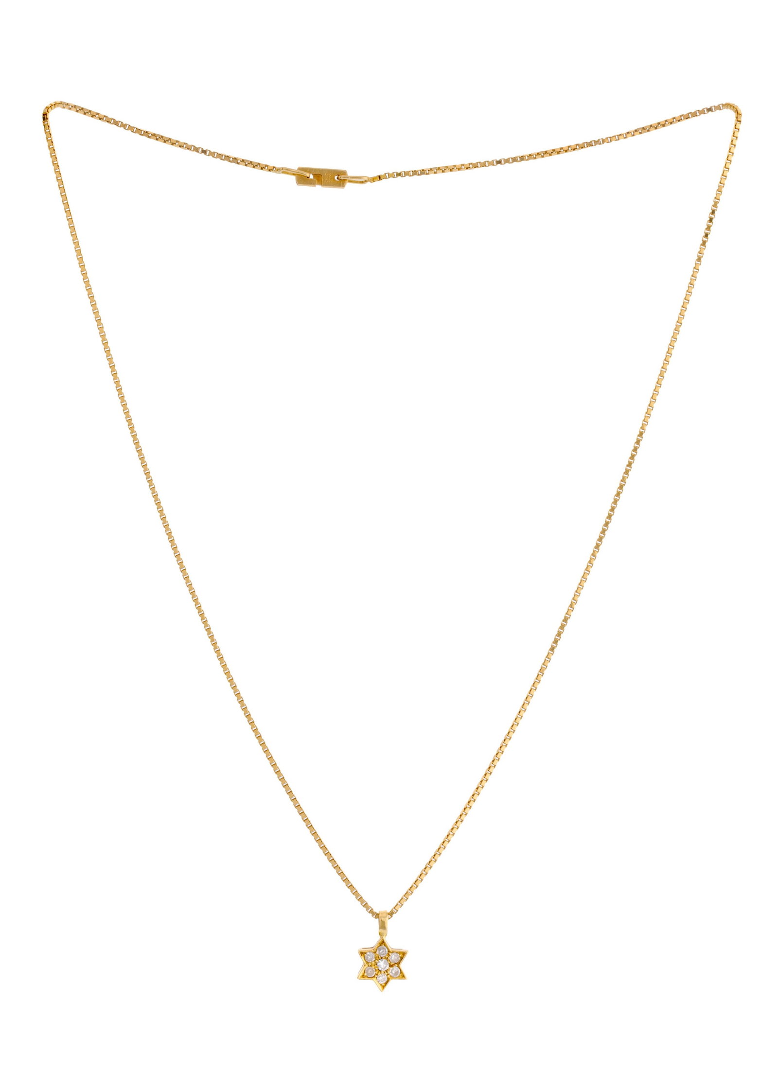 Ensemble composé d'un collier et d'une paire de boucles d'oreilles or 750 à motifs ét (1 of 7)