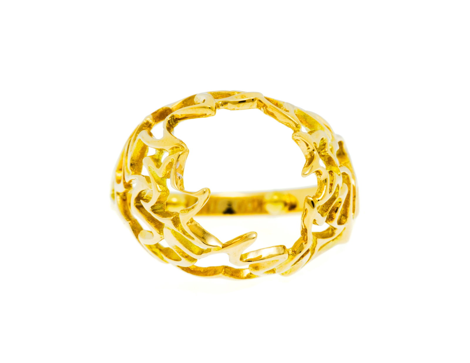 Gilbert Albert, bague or 750 à motif d'étoiles ajourées et ses 9 billes interchangeab - 2
