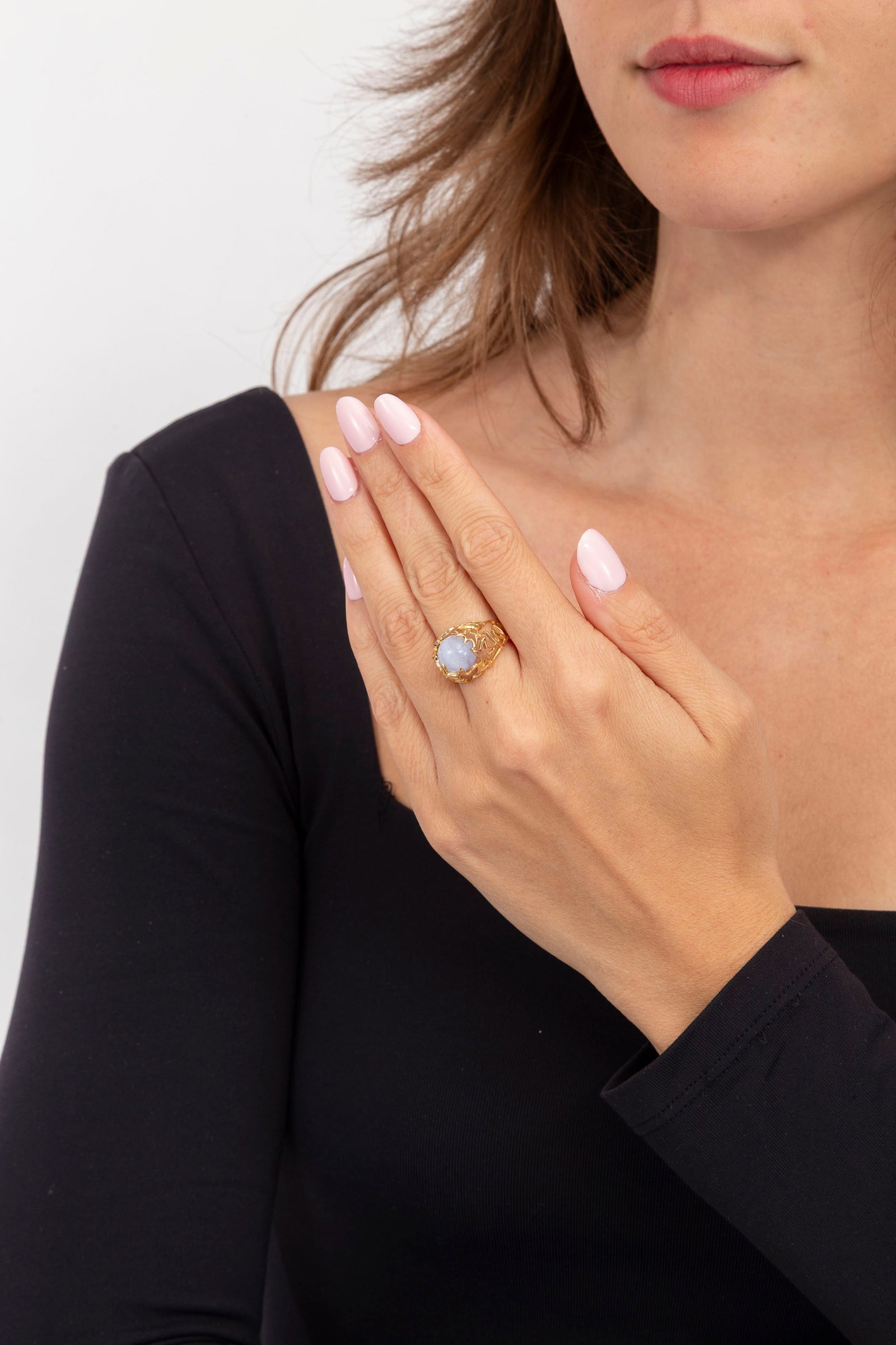 Gilbert Albert, bague or 750 à motif d'étoiles ajourées et ses 9 billes interchangeab - 5