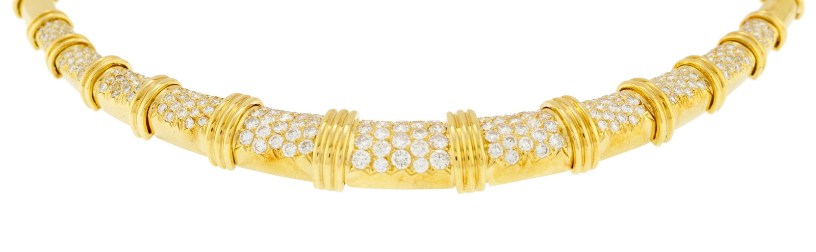 Van Cleef & Arpels, collier or 750 articulé d'éléments en forme de demi-cylindres en  - 2