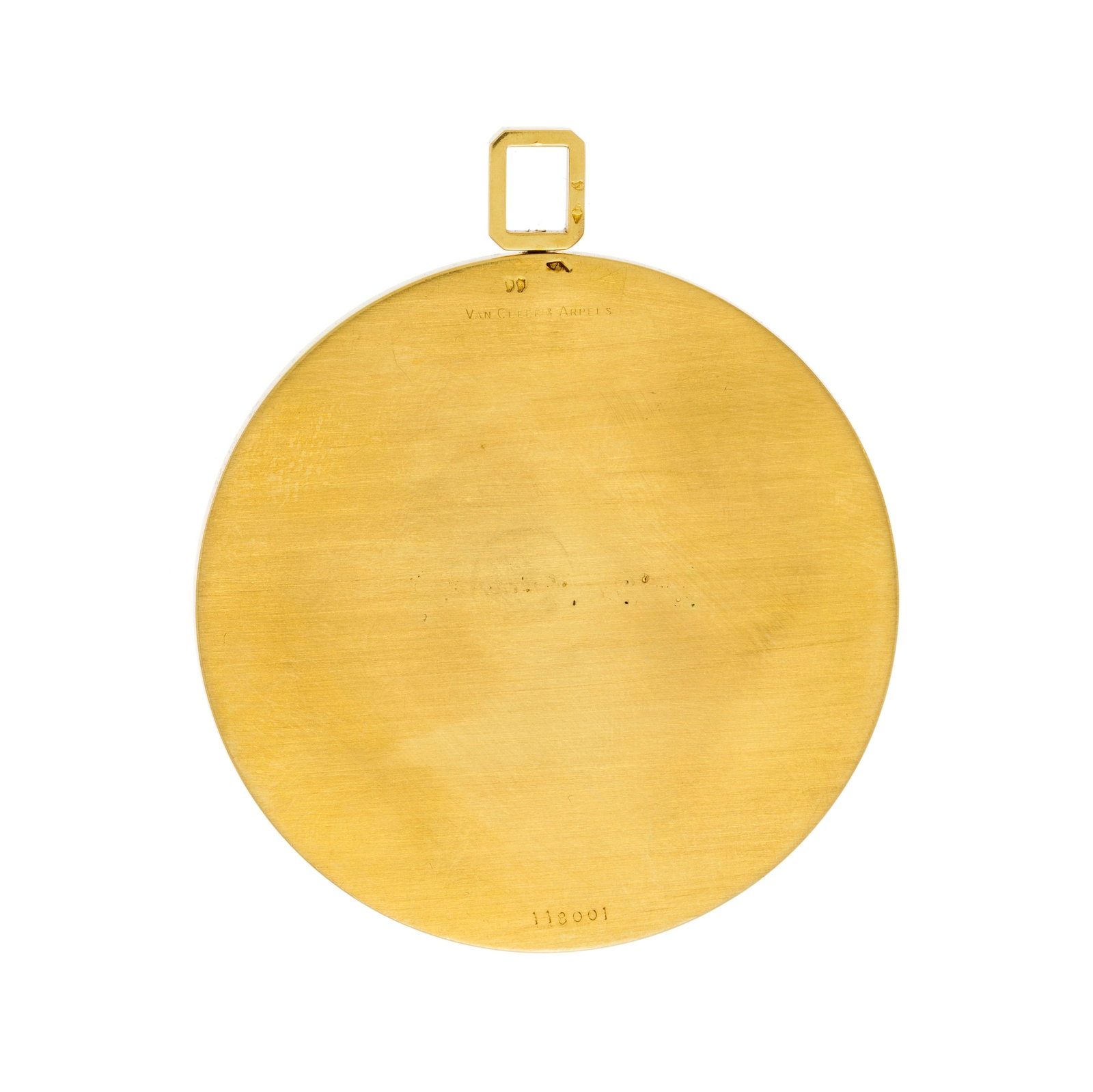 Van Cleef & Arpels, pendentif circulaire années 1970 or 750 et bois d'amourette décoré - 3