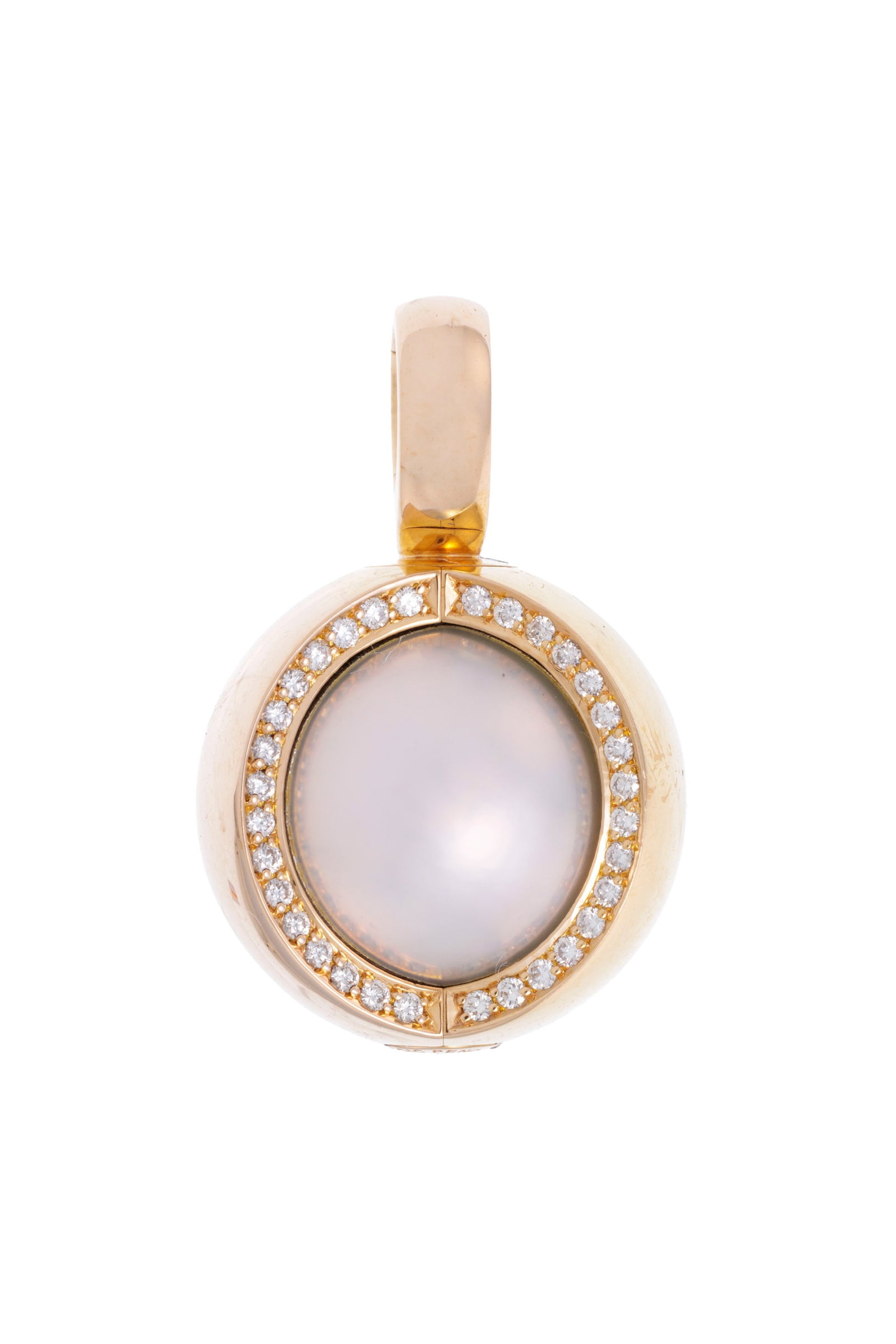 Jorg Heinz, Mystery Sphere, pendentif 2 ors 750 dont la bélière pivote pour dévoiler  - 2