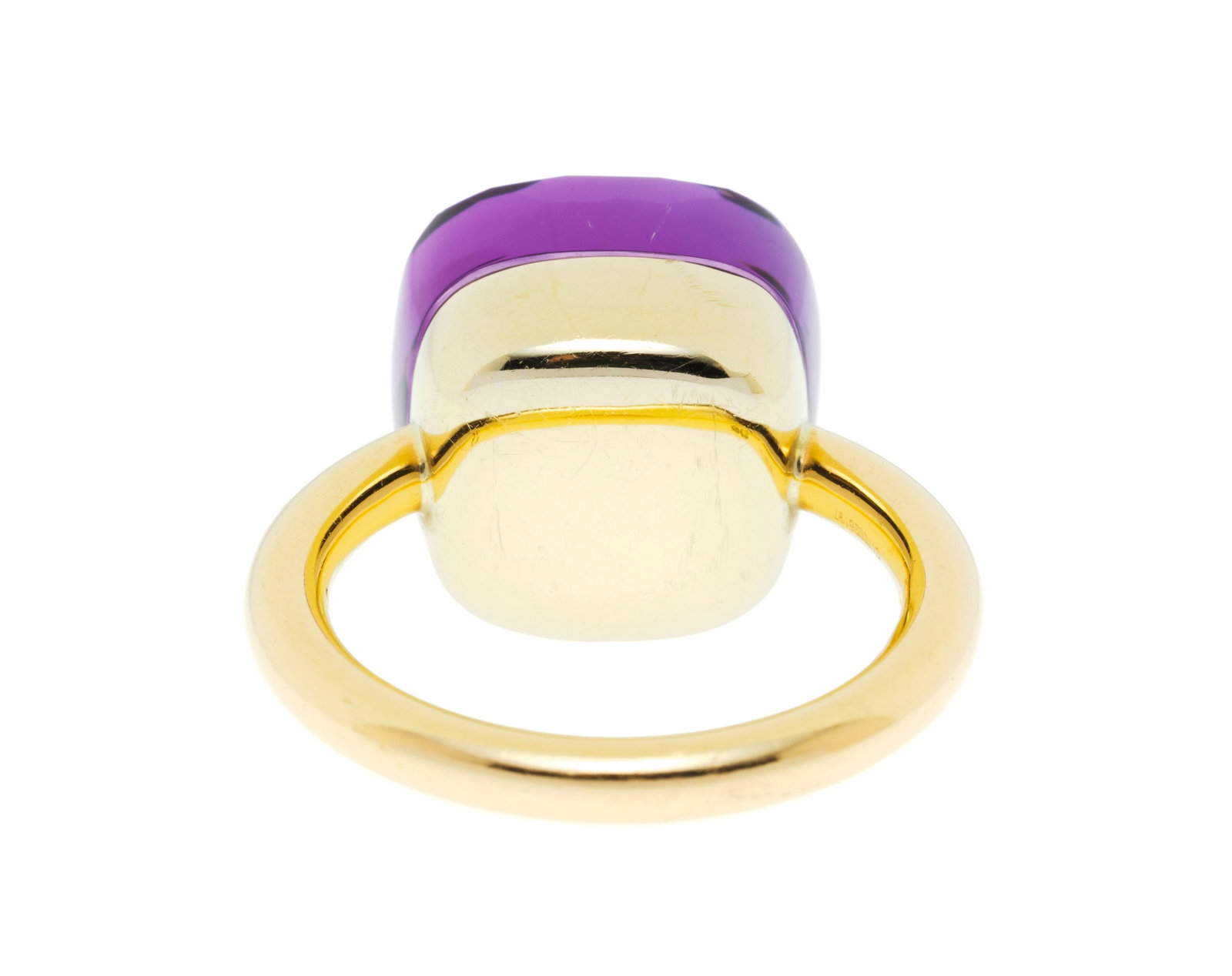 Pomellato, Nudo, bague or 750 sertie d'une améthyste facettée, signée, doigt 57-17, 1 - 3