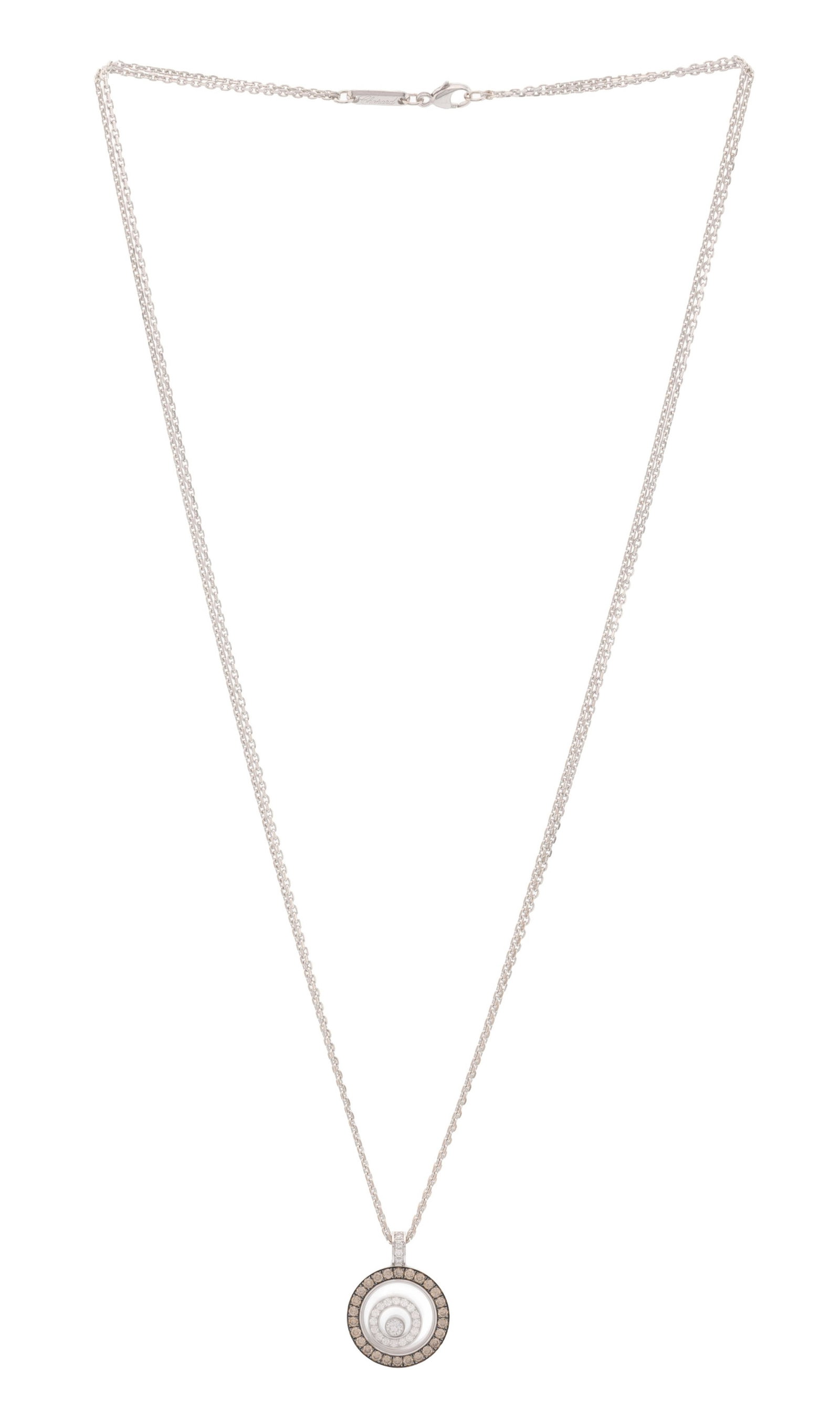 Chopard, Happy Spirit, pendentif or gris 750 serti de diamants bruns et incolores dont certains mobi (1 of 4)