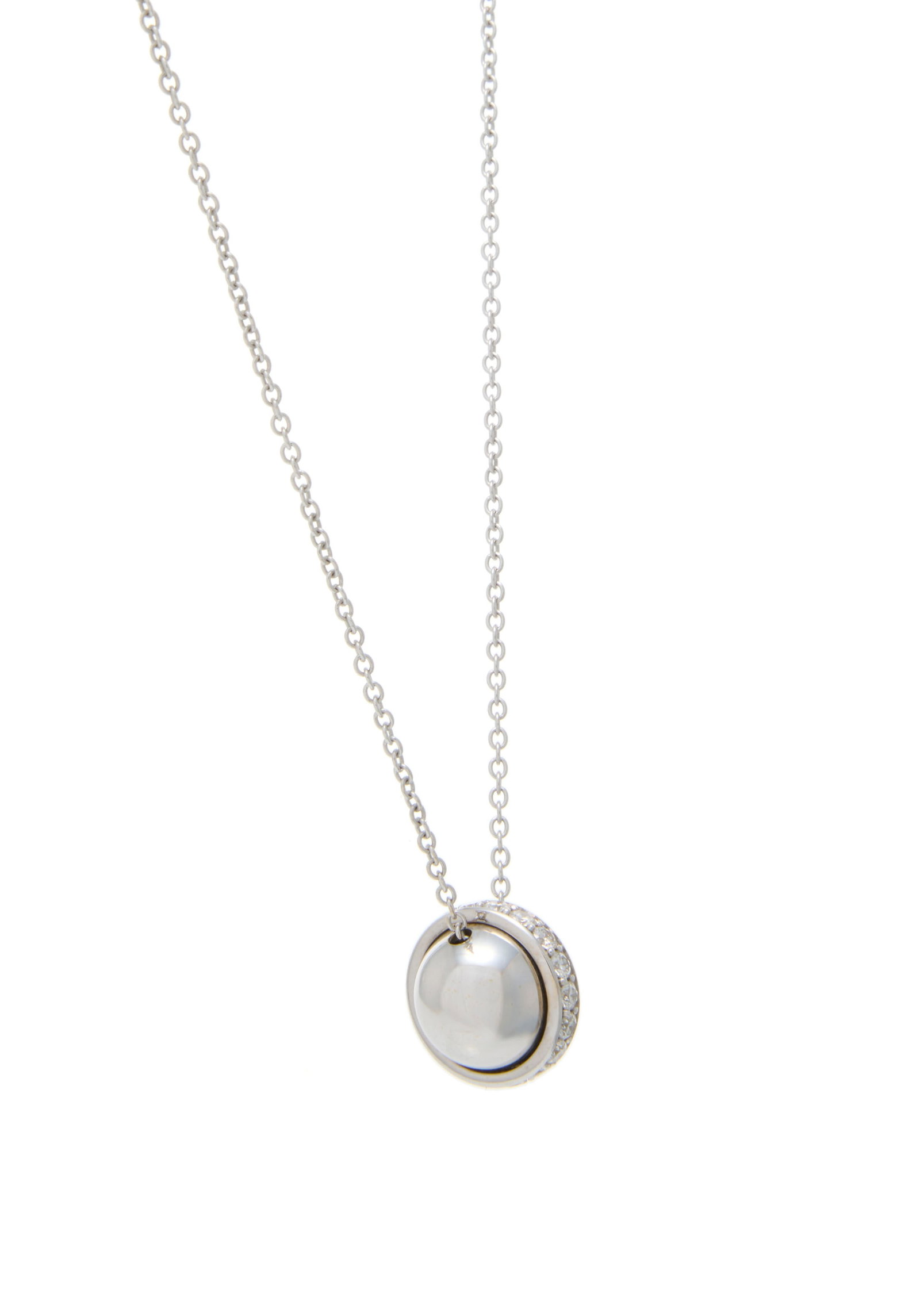 Piaget, Possession, collier or gris 750 à maille forçat retenant un pendentif sphériq - 2