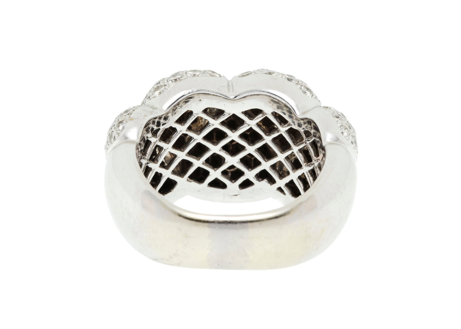 Adler, bague or 750 à décor polylobé sertie de diamants incolores et noirs taille bri - 3