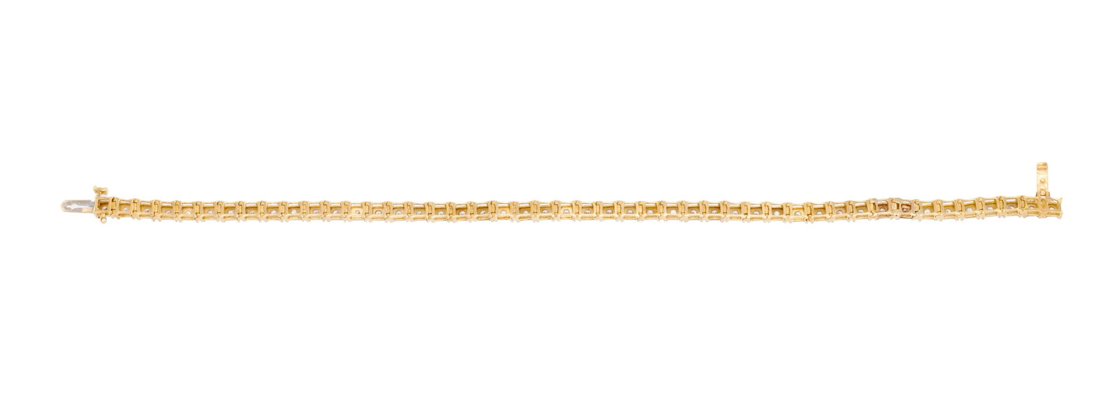 Bracelet rivière 2 ors 750 composé d'une suite de petits éléments carrés gr - 3
