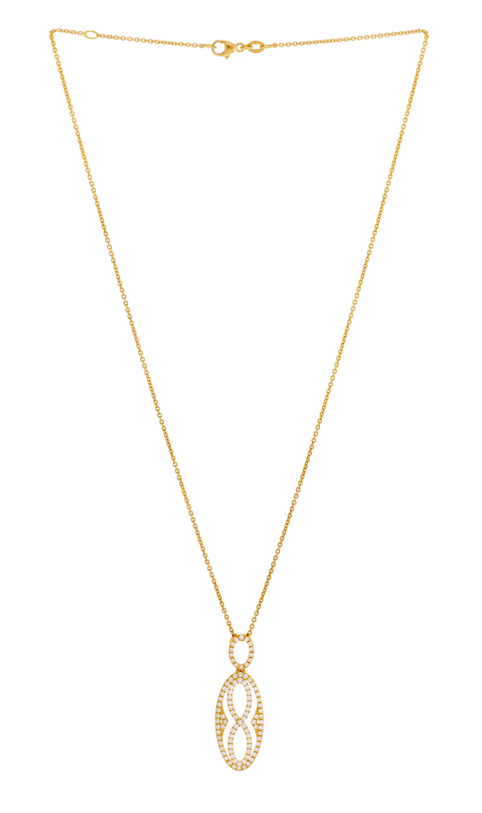 Bucherer, pendentif or 750 ajouré du symbole de l'infini serti de diamants taille brillant, sur - 3