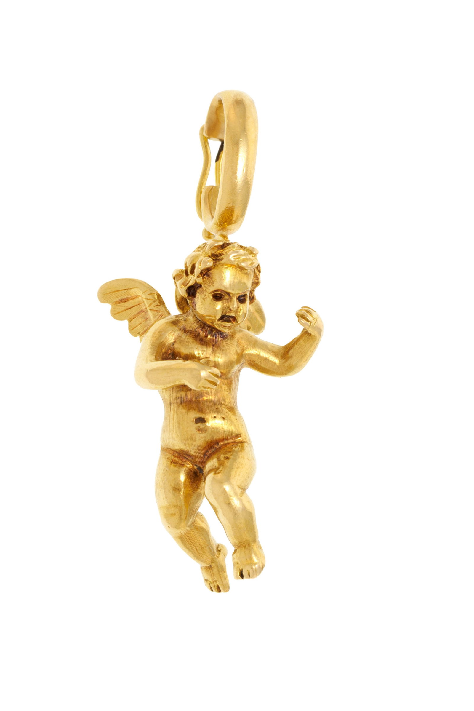 Pendentif or 750 retenant un putto, h. 4 cm, 13g (1 of 4)