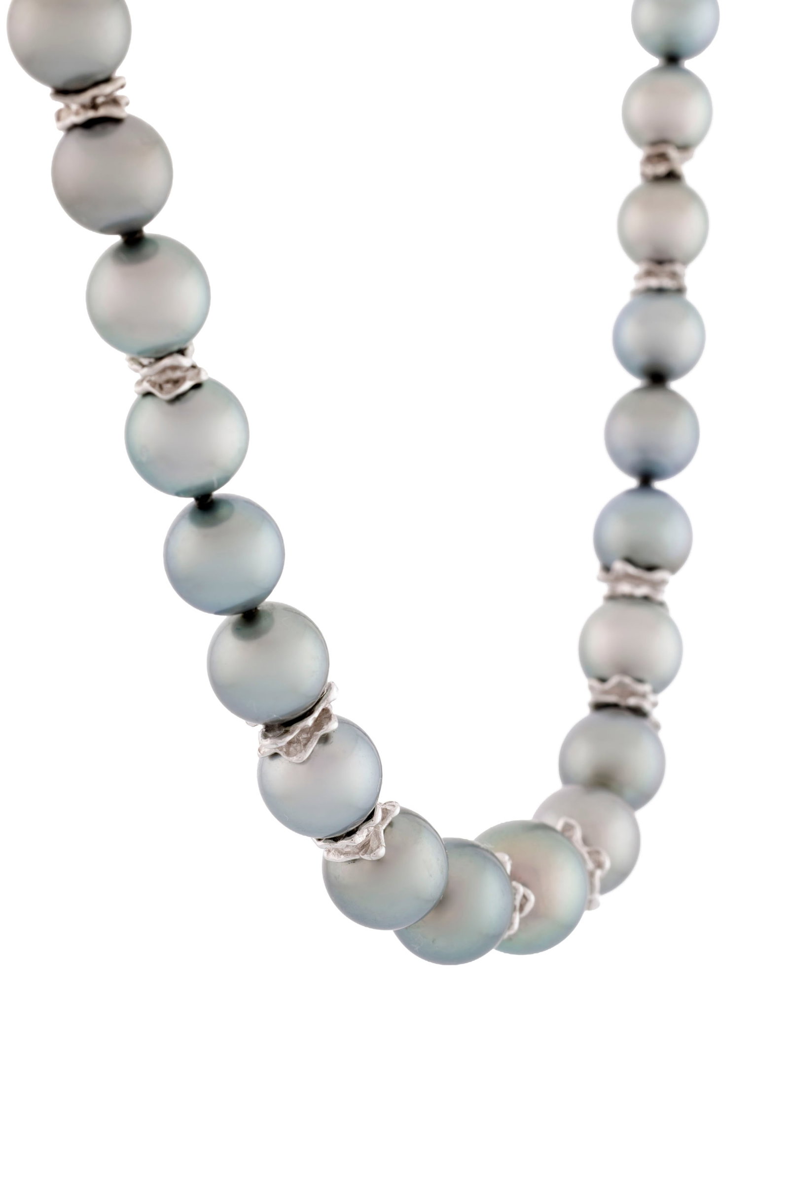 Gilbert Albert, collier composé de perles de culture de Tahiti alternées d'éléme - 2
