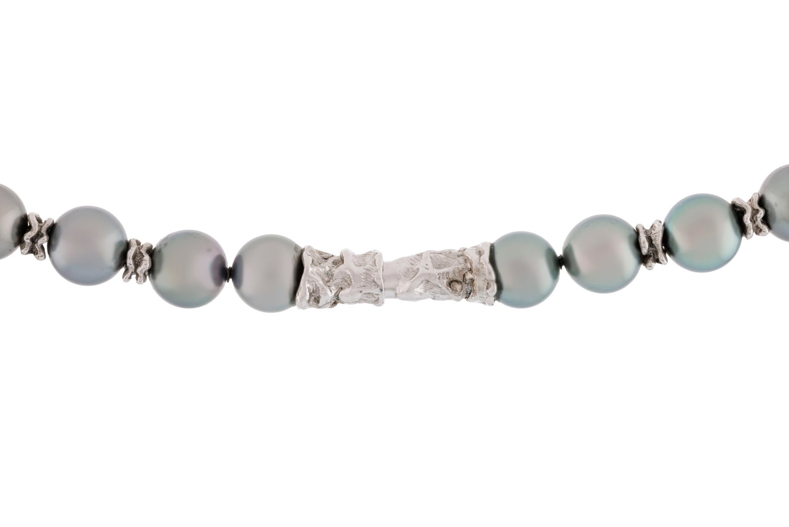 Gilbert Albert, collier composé de perles de culture de Tahiti alternées d'éléme - 3