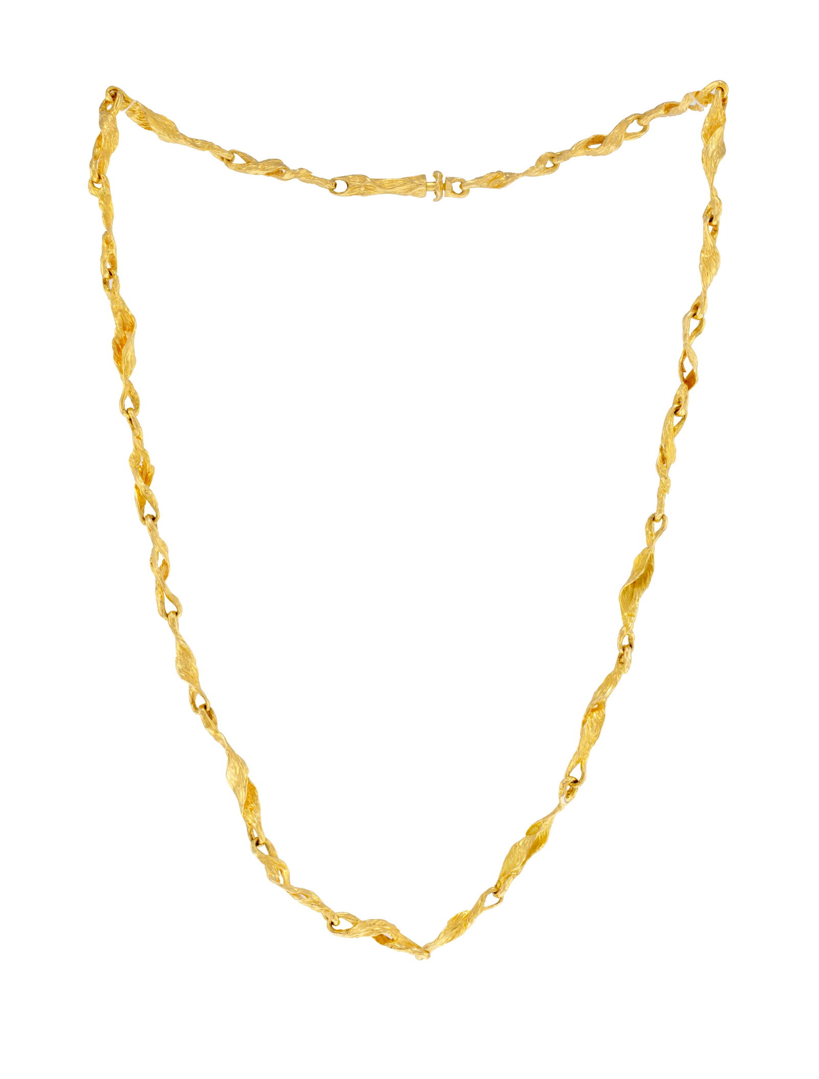 Gilbert Albert, collier or 750 froissé, signé, long. 46 cm, 22g (1 of 3)