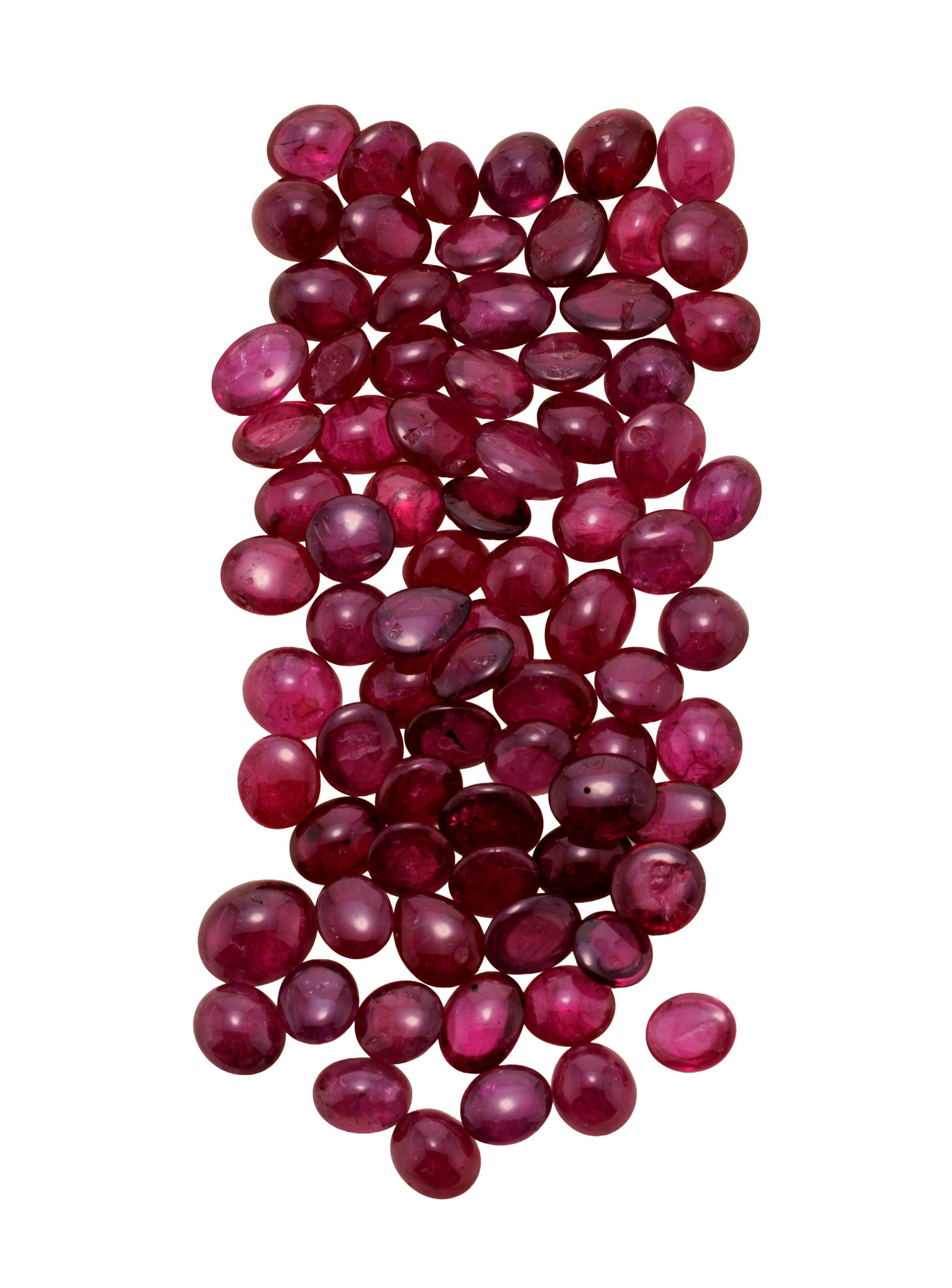 Lot de rubis taillés en cabochon pour un total d'env. 340 carats - 3