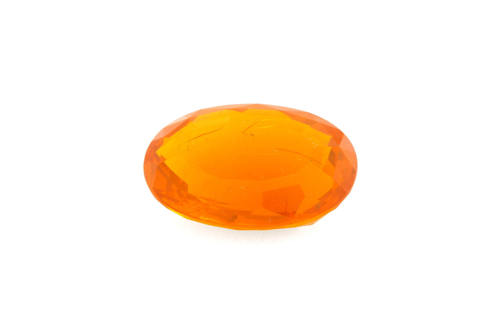 Une opale de feu taille ovale sur papier de 8.69 carats (1 of 2)