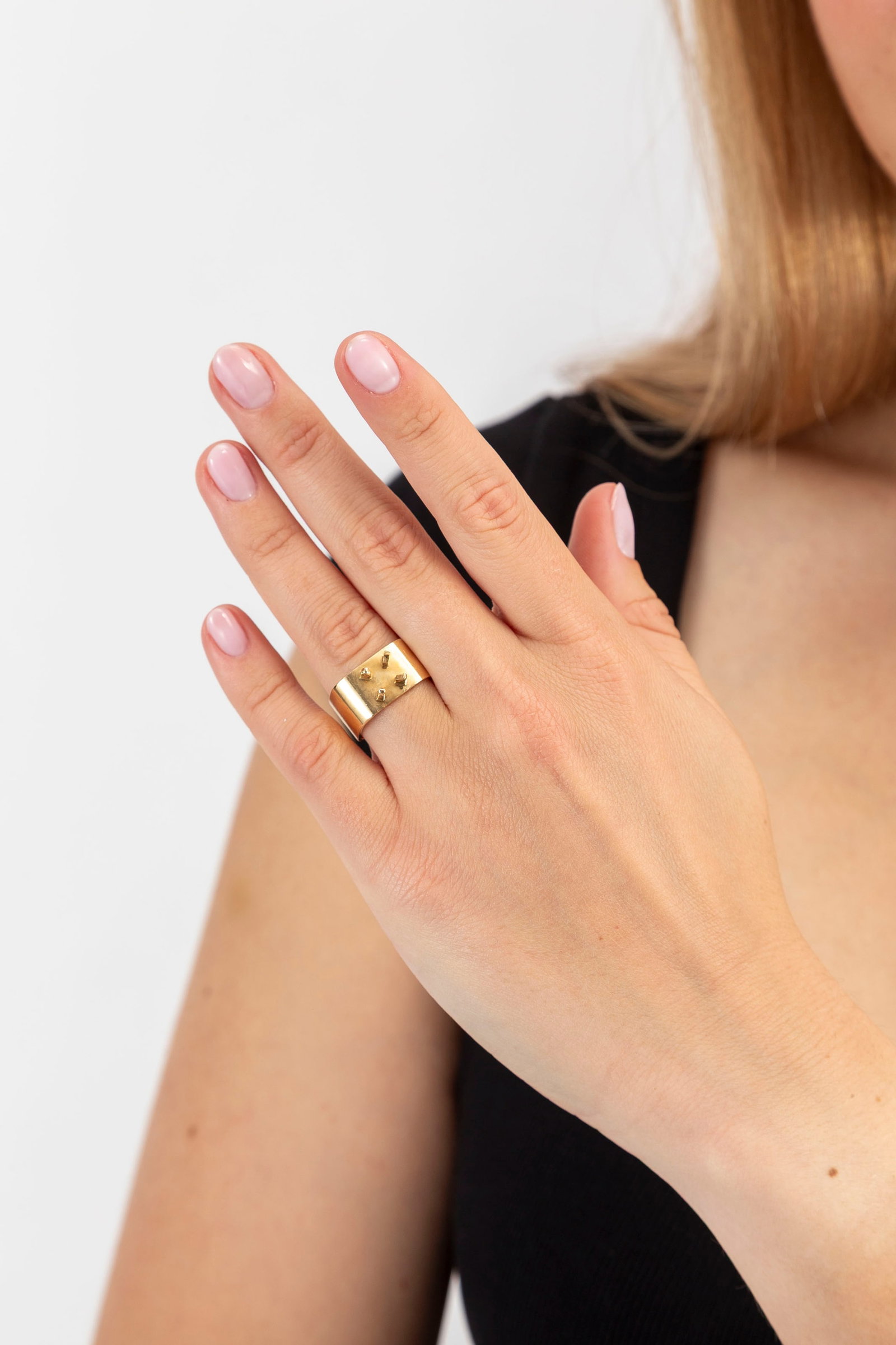 Dinh Van, monture de bague en or 750, signée, doigt 51-11, 8g - 4