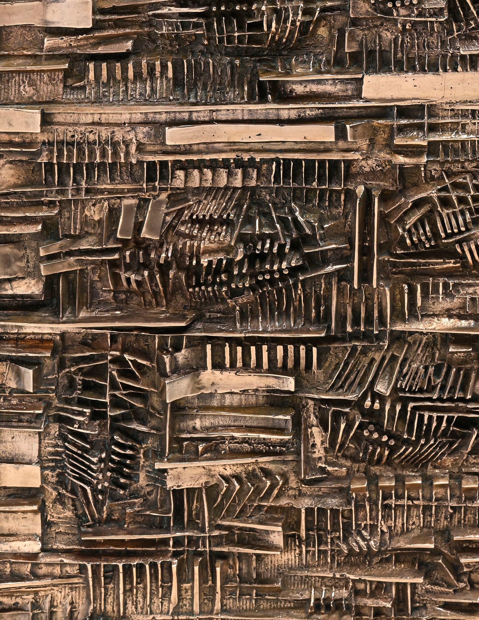 Arnaldo Pomodoro (1926-2025), Tavola dei segni , 1960, bronze en bas relief, sign?, 64,2x47,6x12,9 (1 of 3)