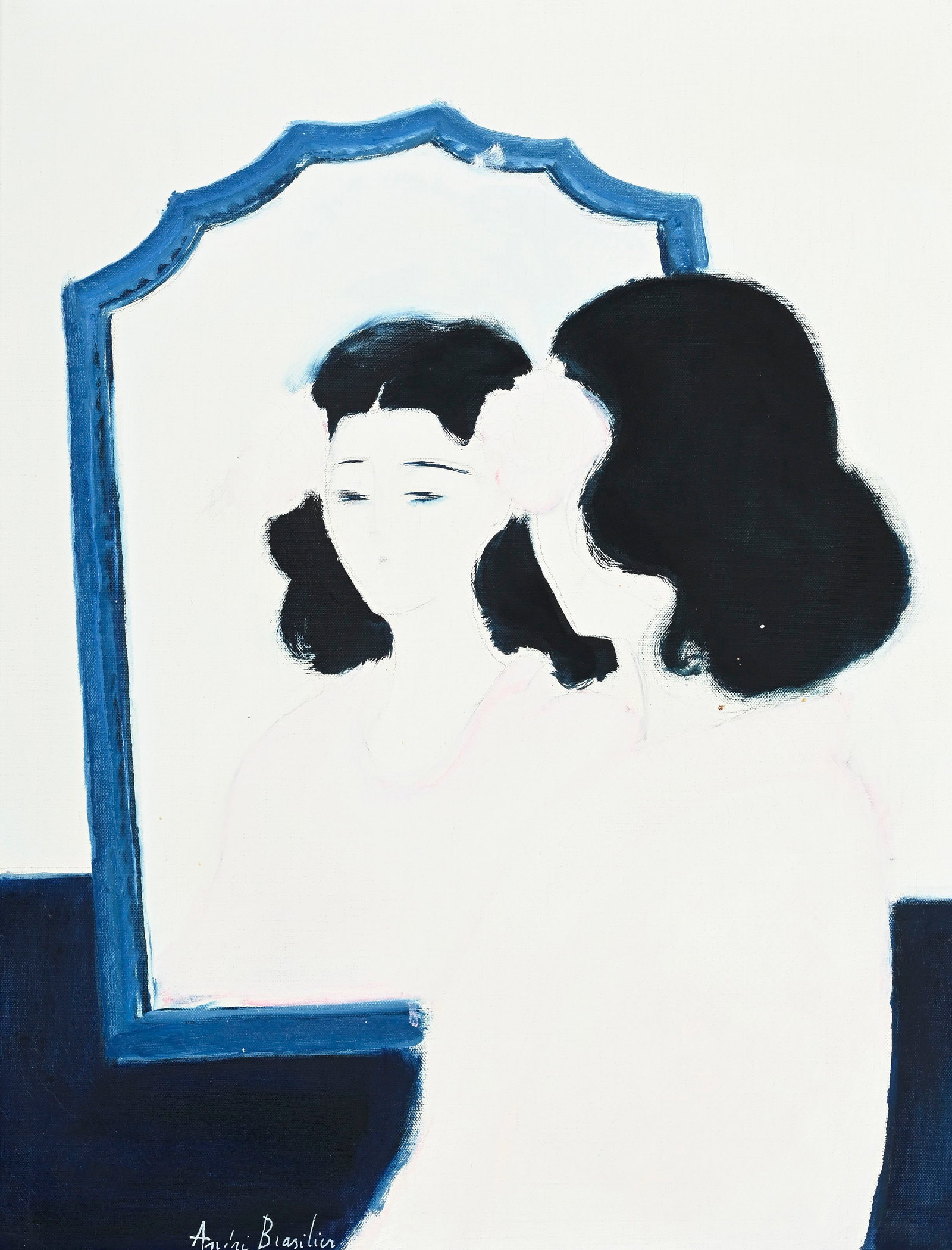 André Brasilier (1929), Miroir en Touraine , 1978, acrylique sur toile, signée, 65x50 cm (1 of 4)