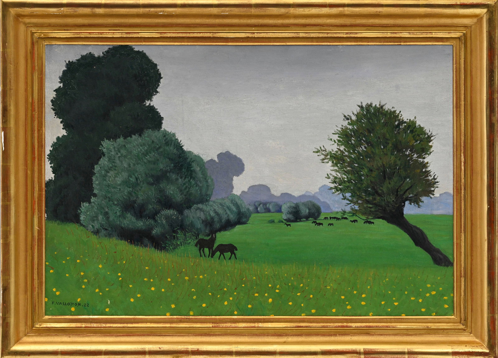Félix Vallotton (1865-1925), Effet de pluie à Tournedos ou Haras 1922, huile sur toile, timbre (1 of 5)