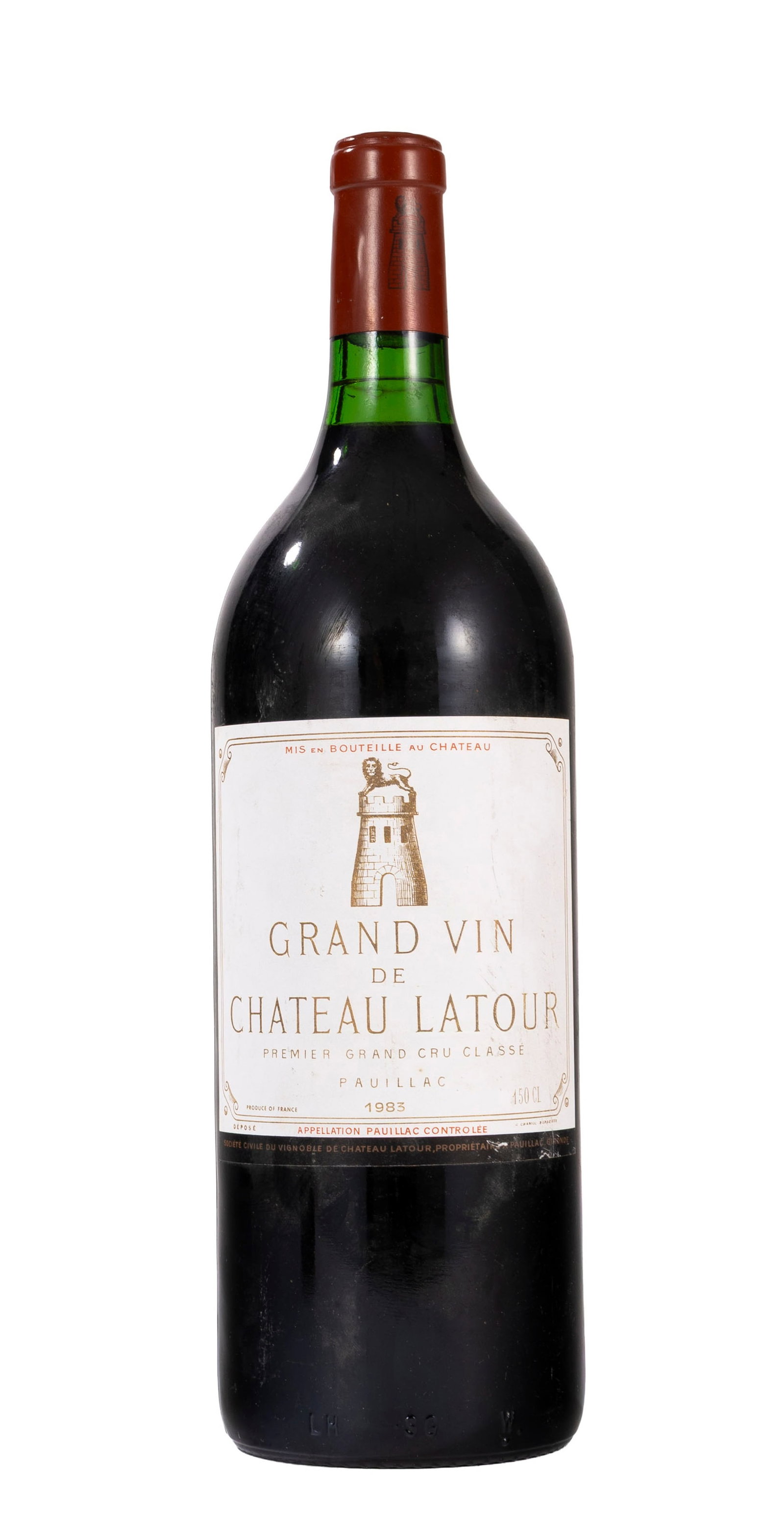 Ch. Latour, 1983, Pauillac, 1er grand cru classé, 1 magnum: Ch. Latour, 1983, Pauillac, 1er grand cru classé, 1 magnum Condition niveau bas goulot salissures et accrocs sur l'étiquette