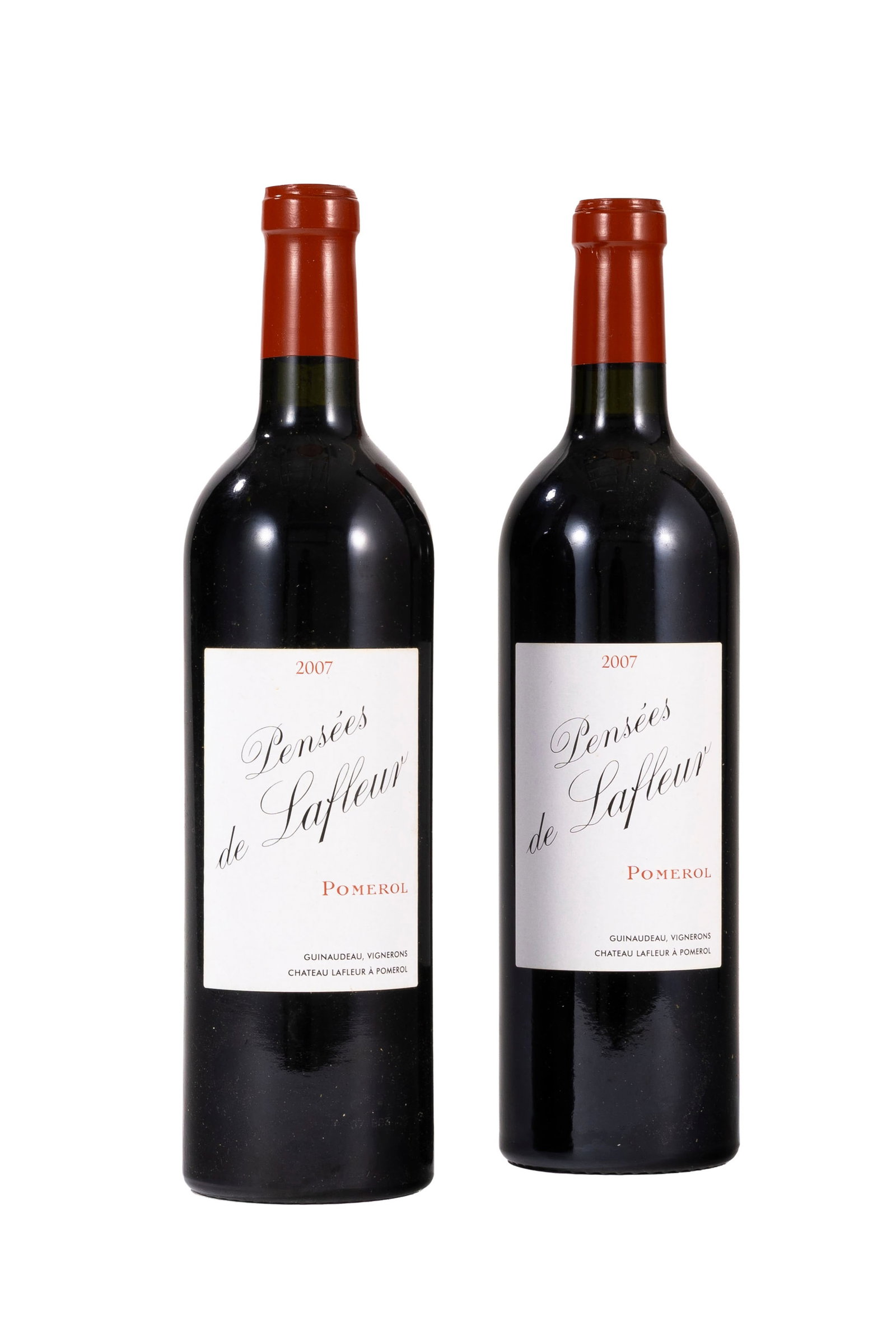 Pensées de Lafleur, 2007, Pomerol, 2 bts: Pensées de Lafleur, 2007, Pomerol, 2 bts Condition niveau bas goulot