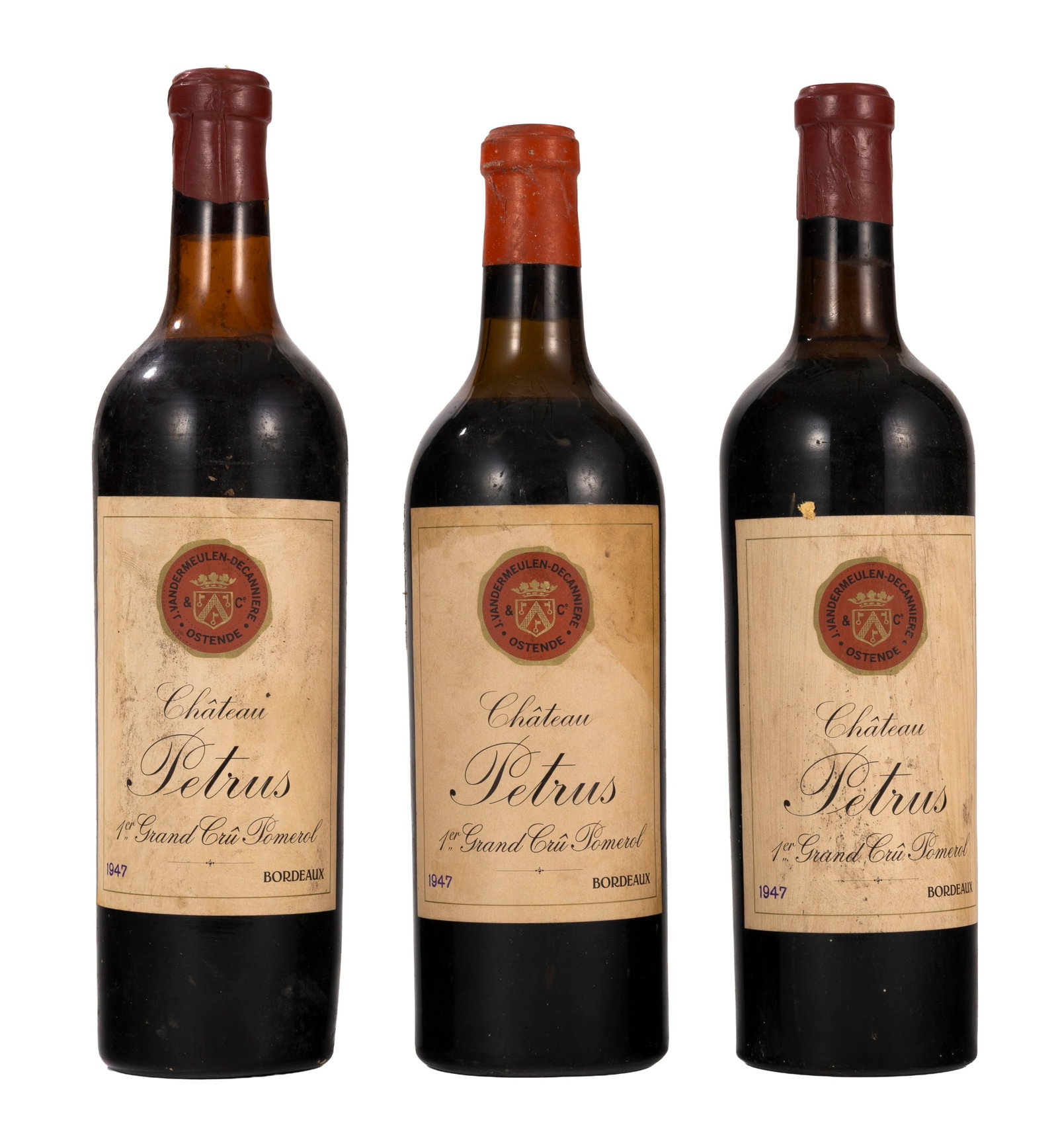 Petrus (mise Vandermeulen), 1947, Pomerol, 3 bts: Petrus (mise Vandermeulen), 1947, Pomerol, 3 bts