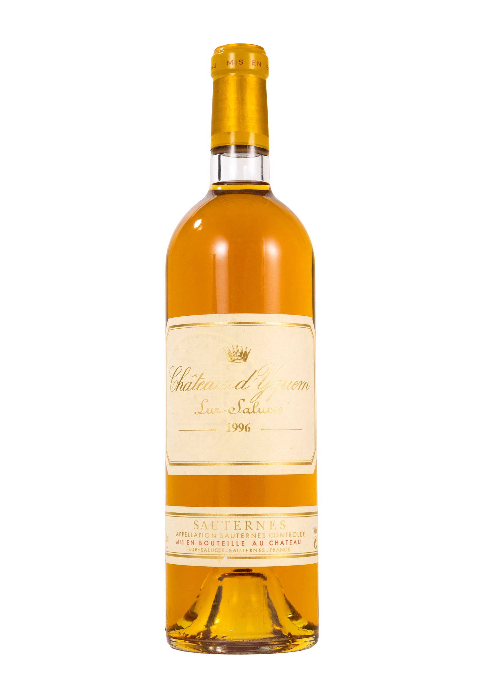 Ch. d'Yquem, 1996, Sauternes, 1er grand cru classé, 1 bt.: Ch. d'Yquem, 1996, Sauternes, 1er grand cru classé, 1 bt. Condition niveau bas goulot