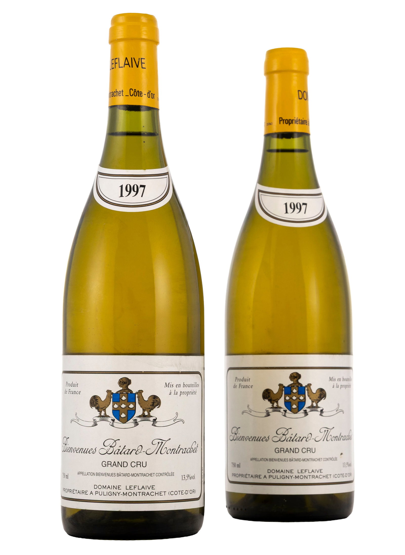 Domaine Leflaive, Bienvenues-Bâtard-Montrachet, 1997, 2 bts: Domaine Leflaive, Bienvenues-Bâtard-Montrachet, 1997, 2 bts Condition niveau entre 2 et 4 cm